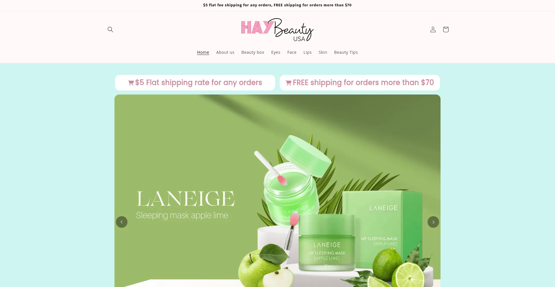Website screenshot of Haybeautyusa.com