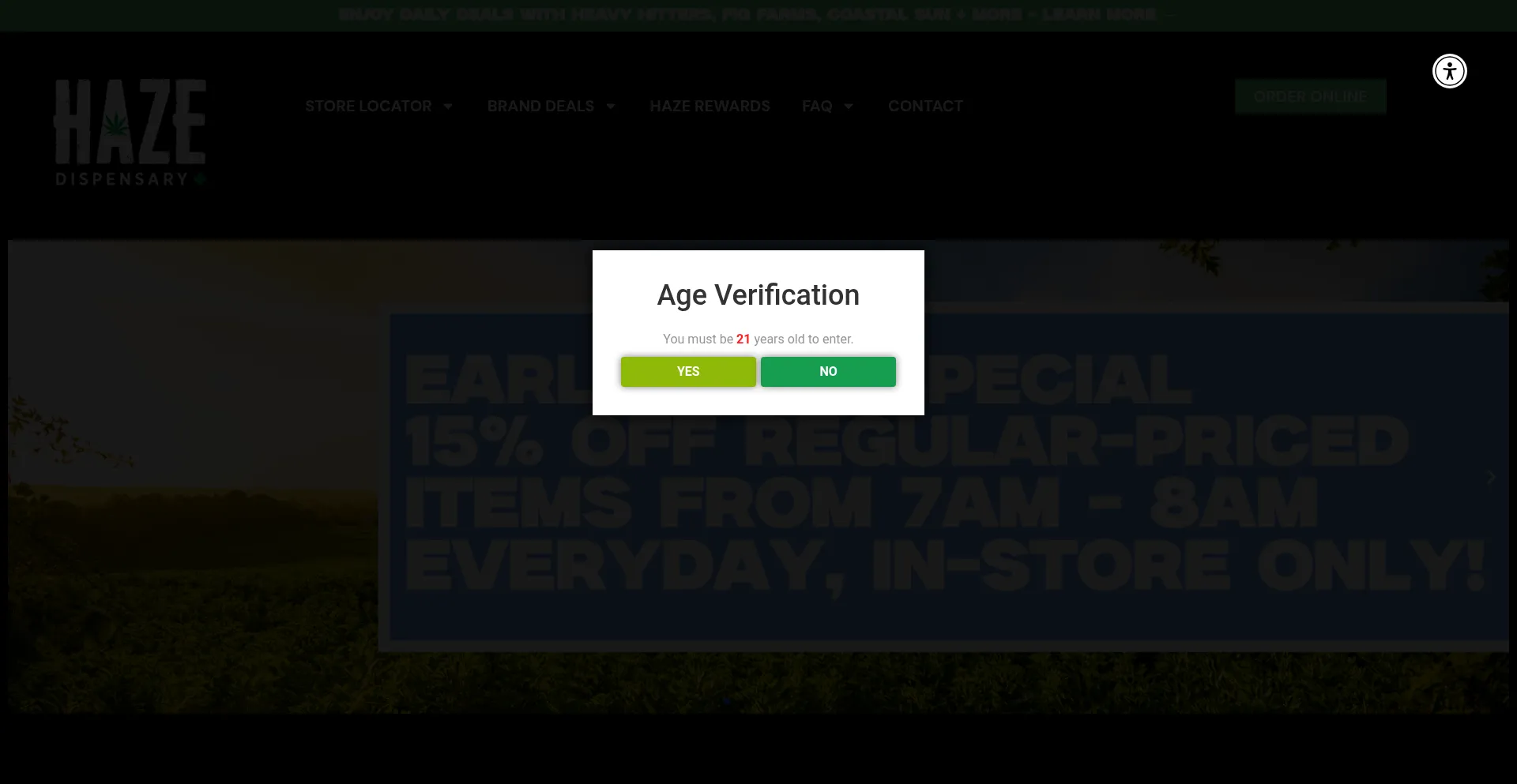 Haze420.com Screenshot