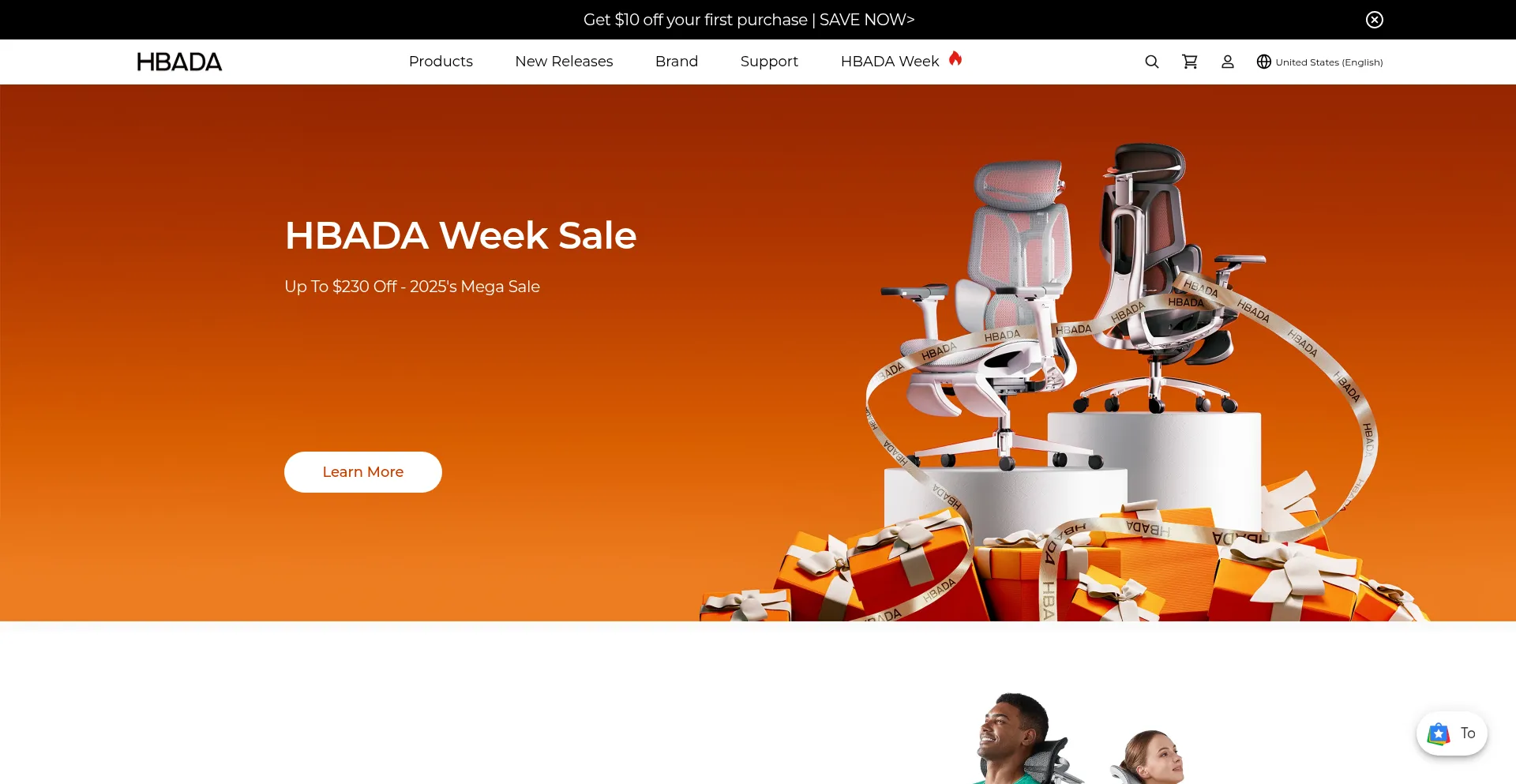 Website screenshot of Hbada.com
