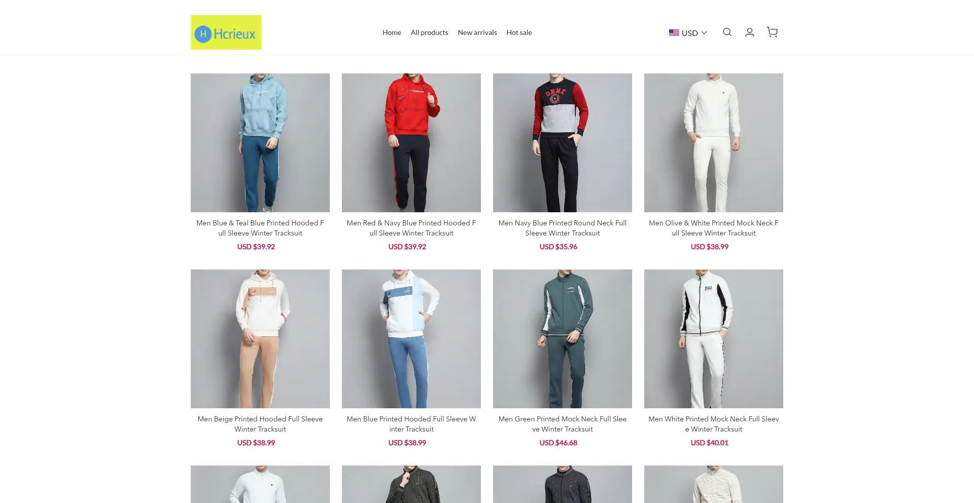 Website screenshot of Hcrieux.com