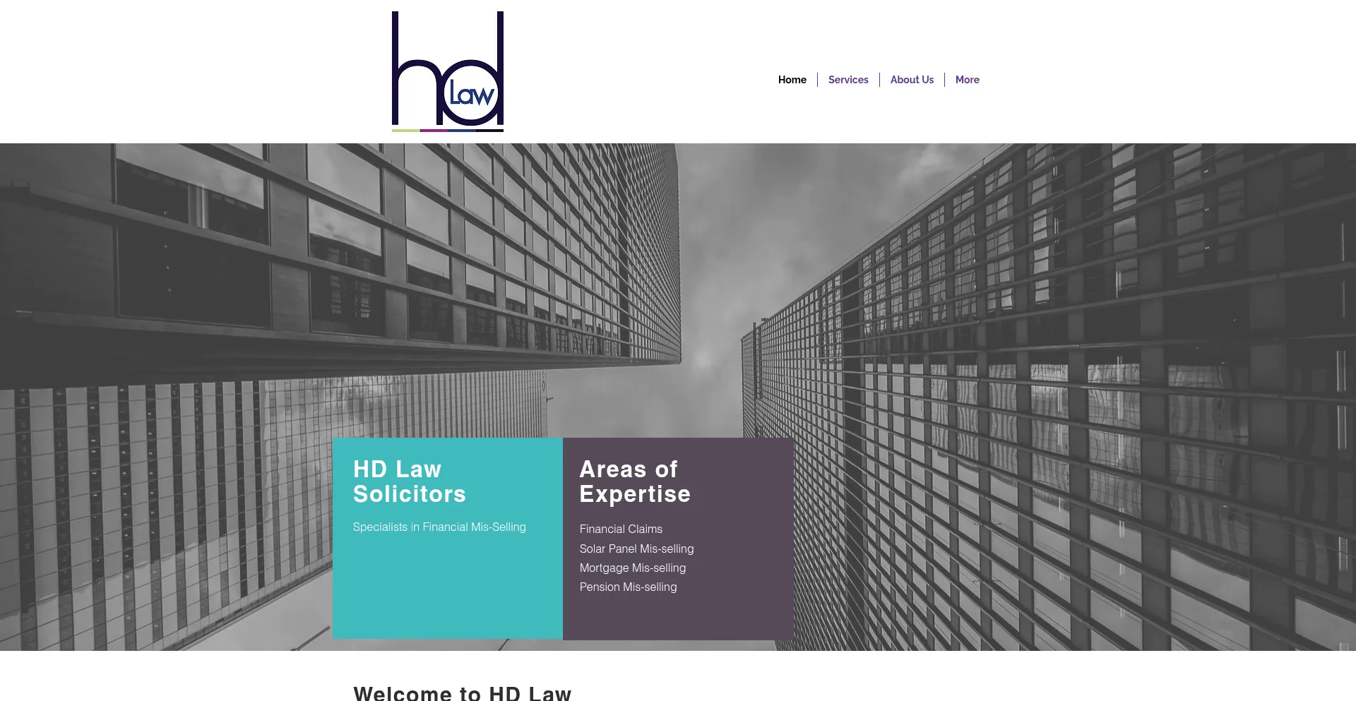 Website screenshot of Hd-law.co.uk