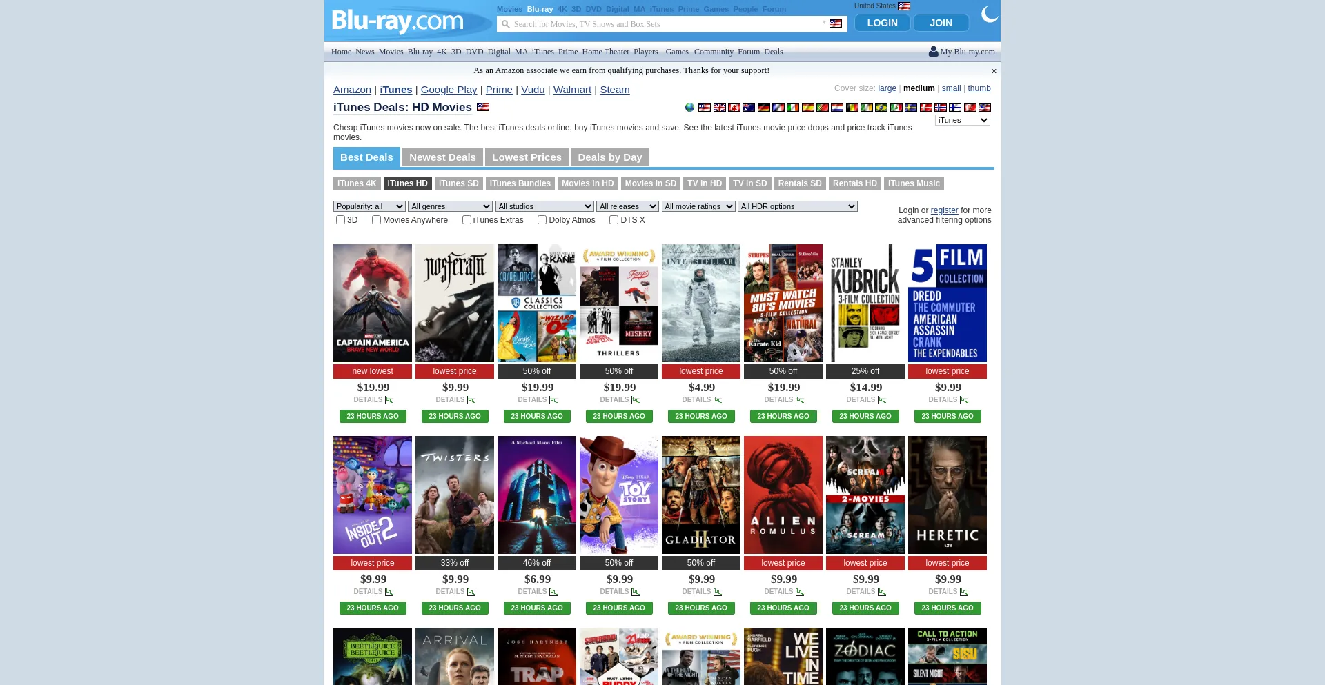 Website screenshot of Hdmovies.com