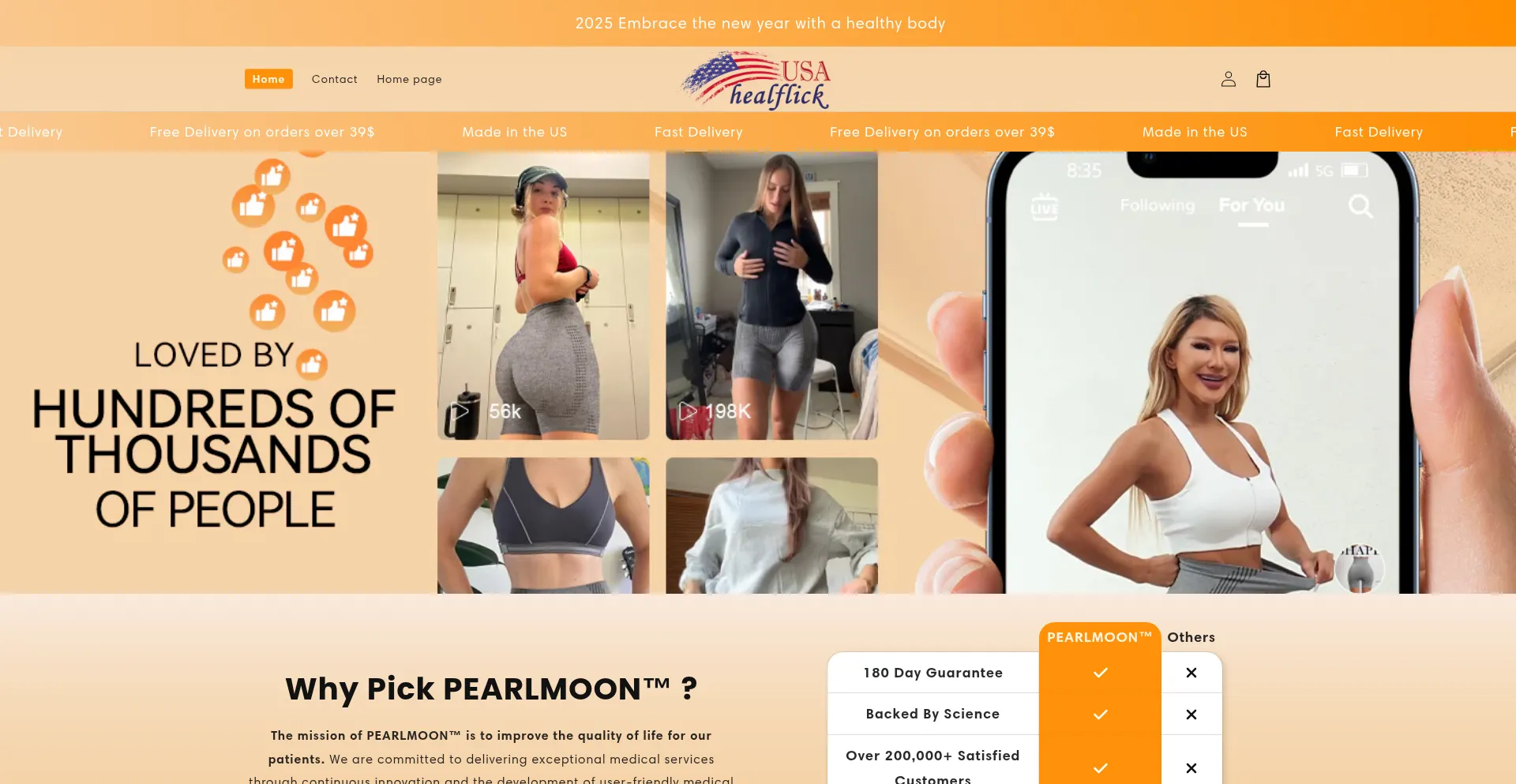Website screenshot of Healflick.com
