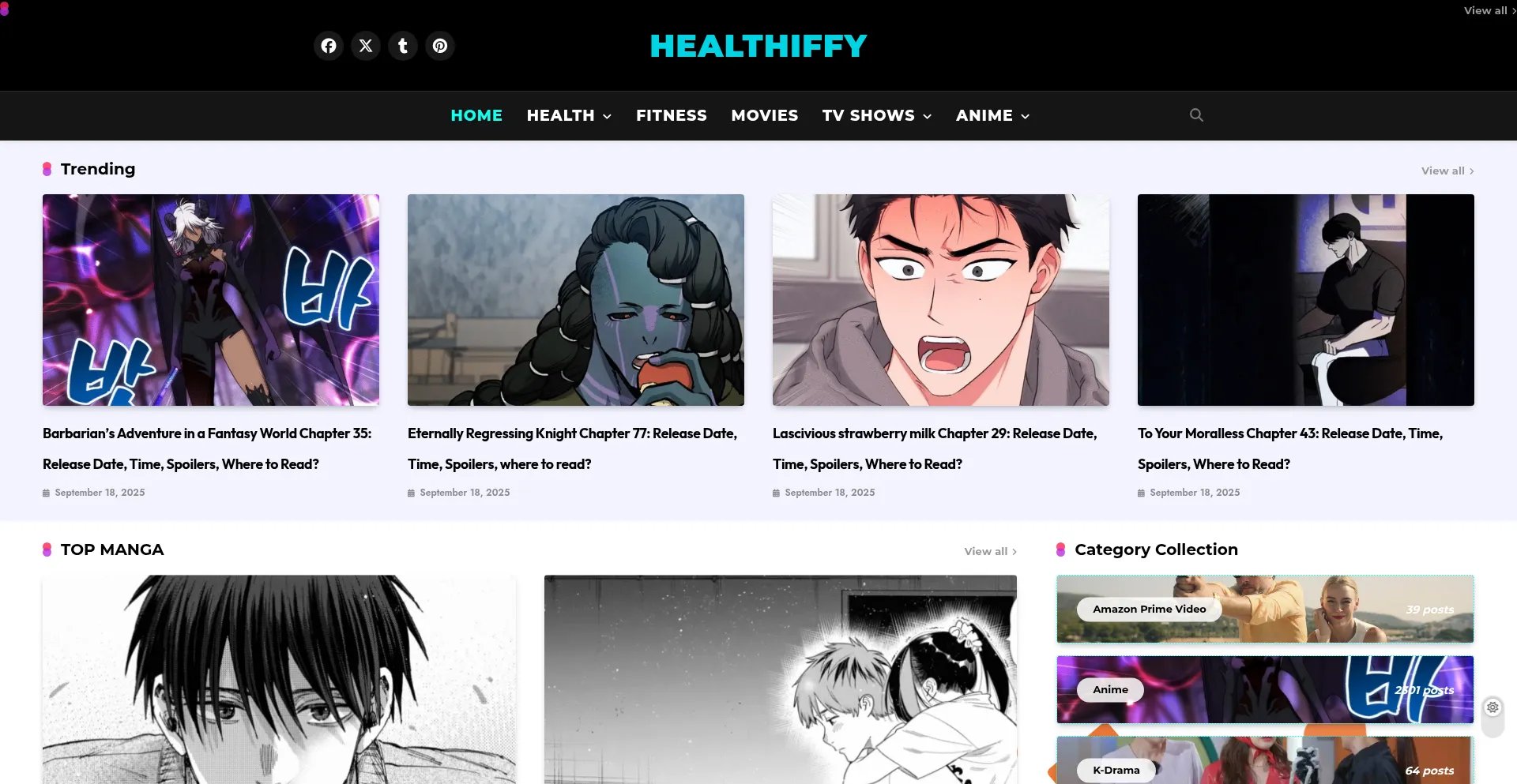Healthiffy.xyz Screenshot