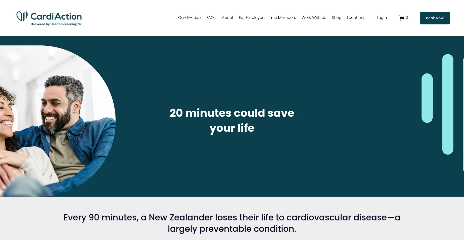 Website screenshot of Healthscreeningnz.com