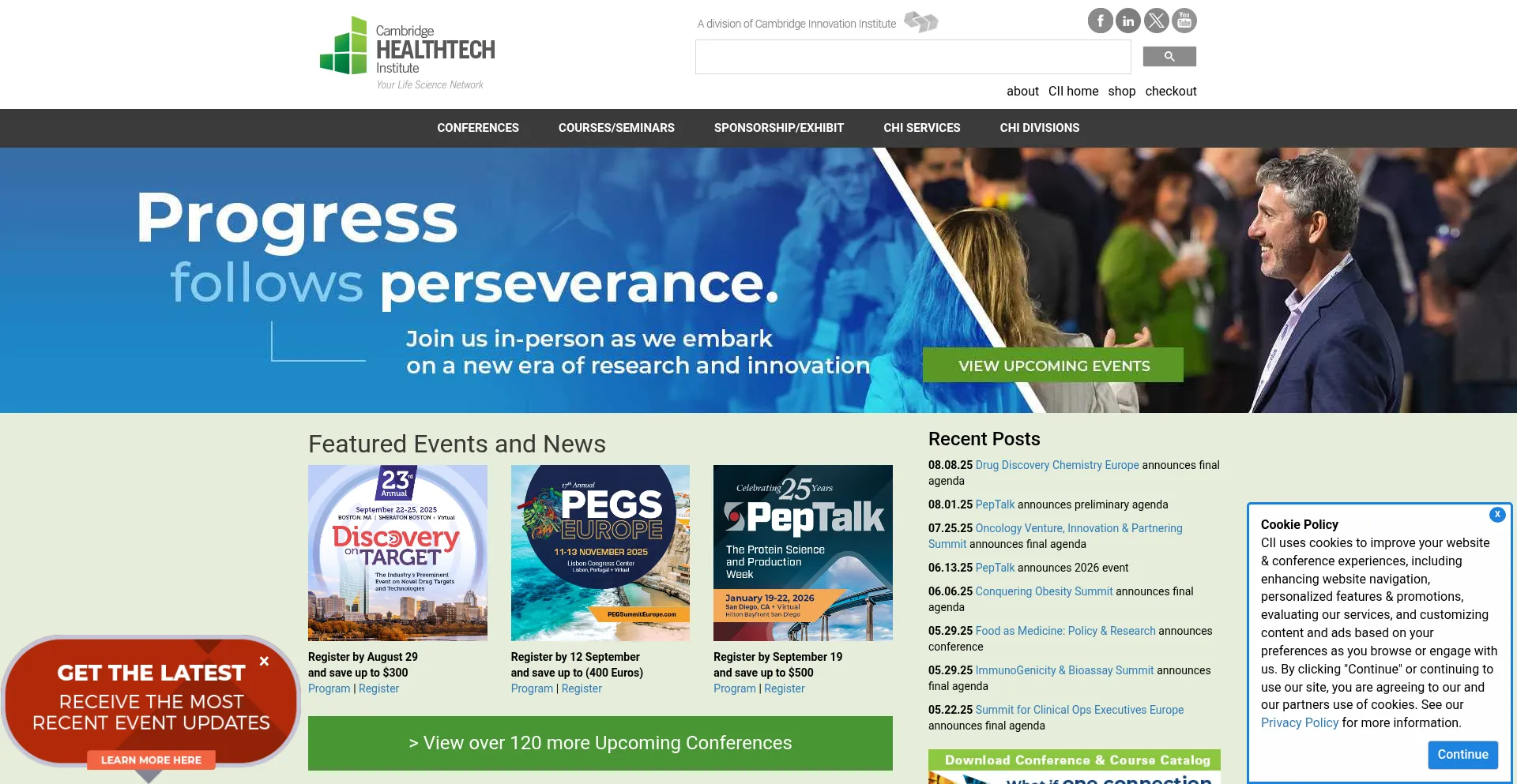 Website screenshot of Healthtech.com