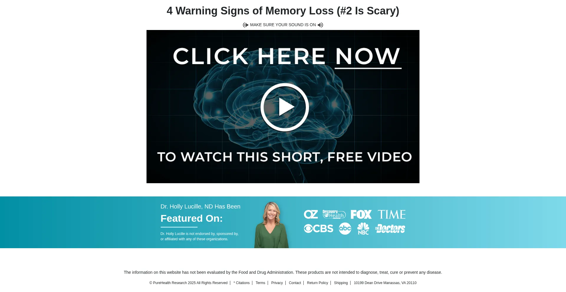 Healthybrainsupport.com Screenshot