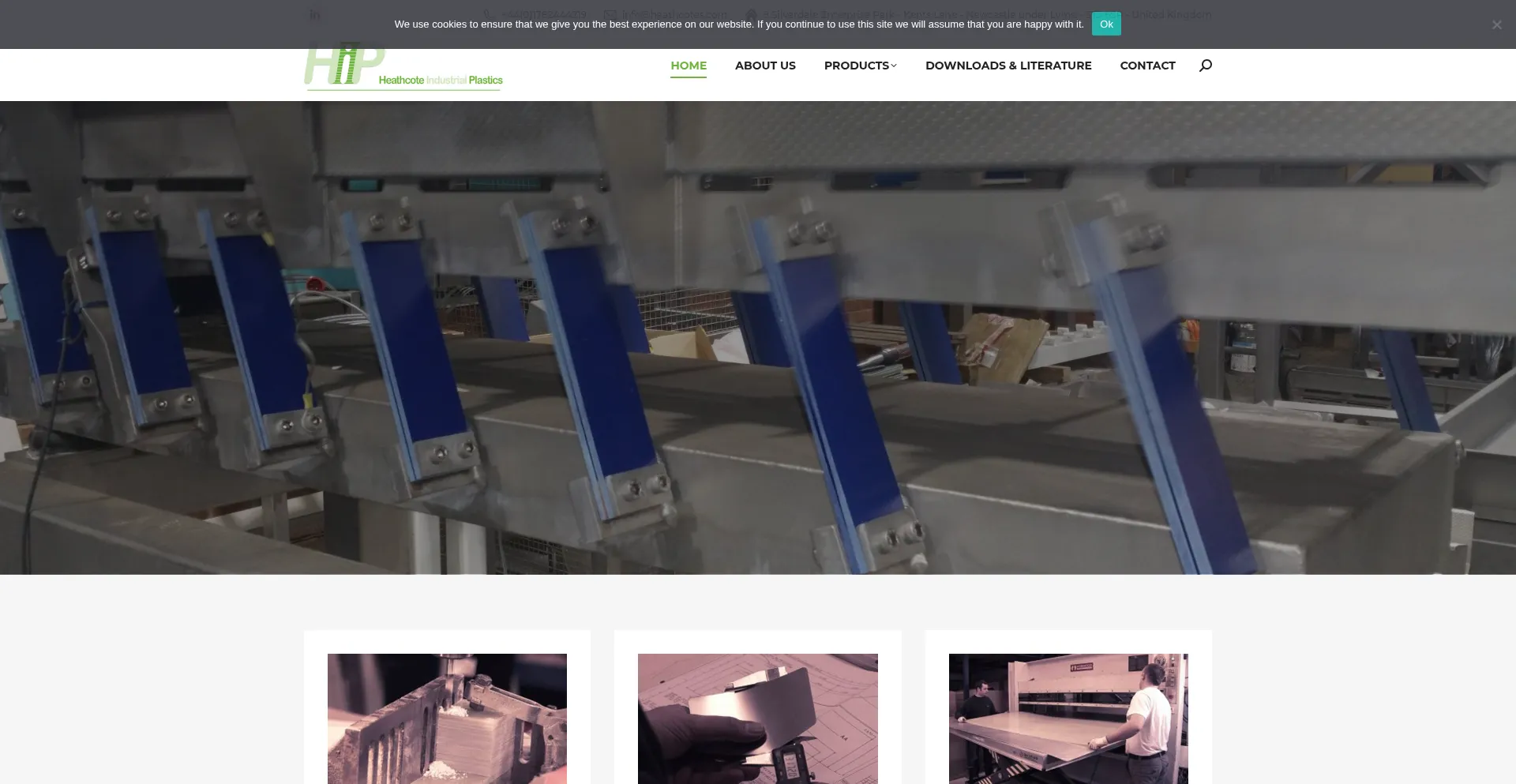 Website screenshot of Heathcotes.com