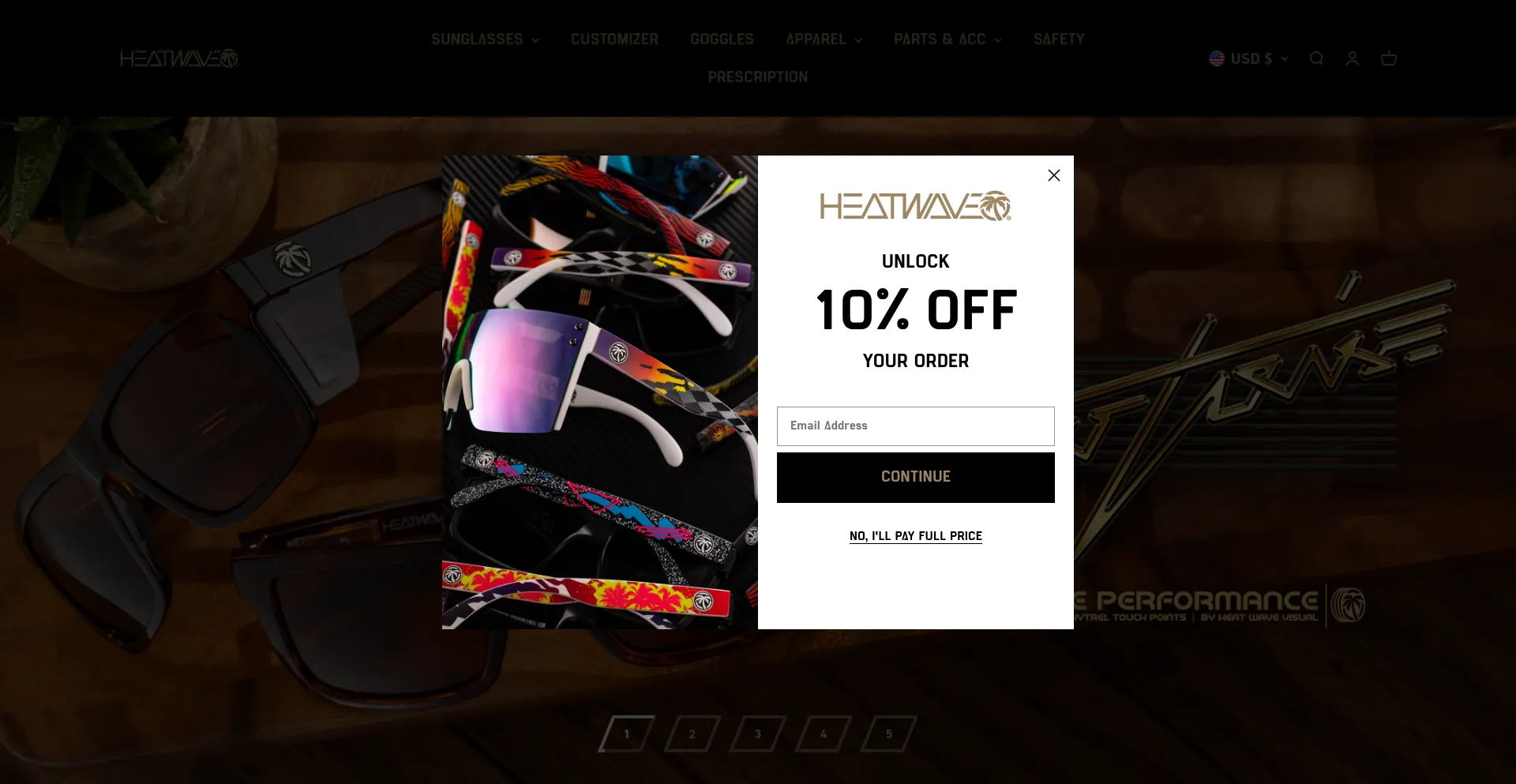 Website screenshot of Heatwavevisual.com