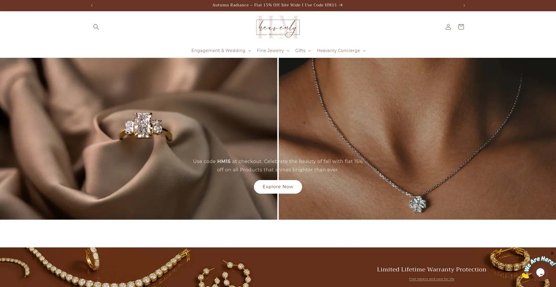 Heavenlymoissanite.com Screenshot