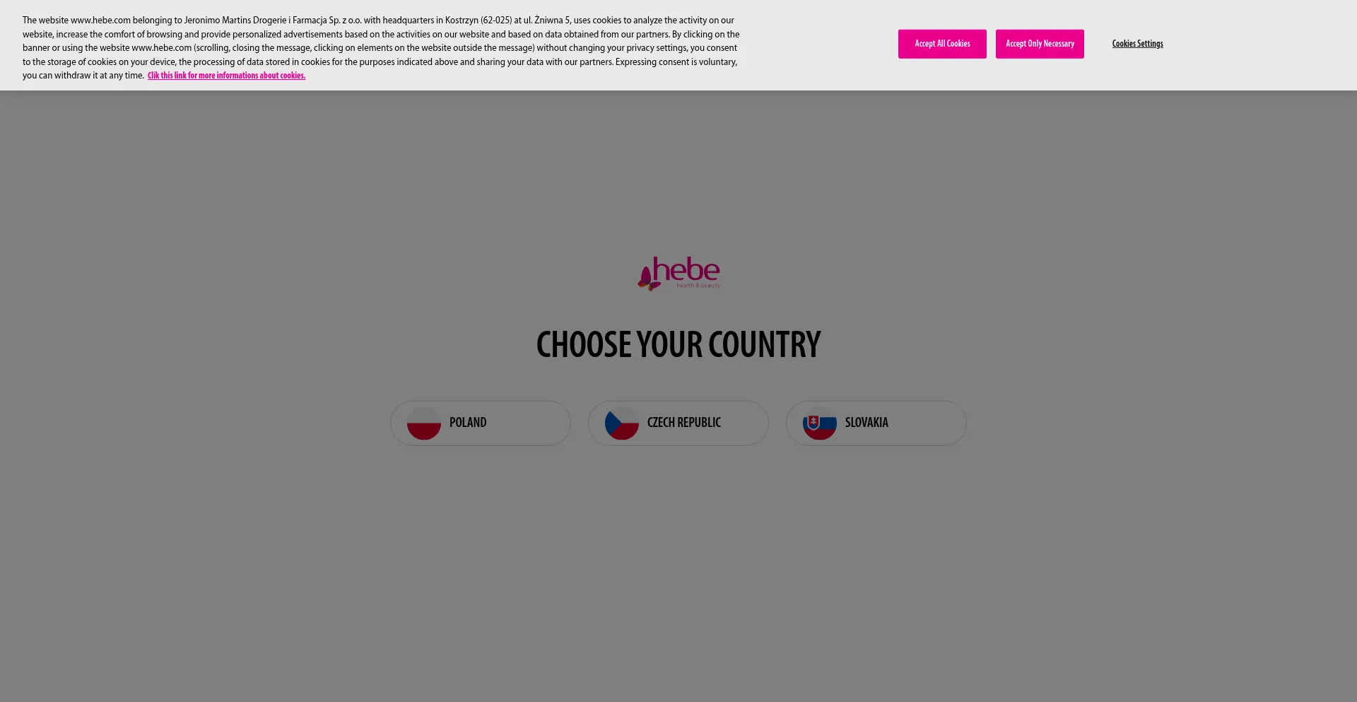 Hebe.com Screenshot