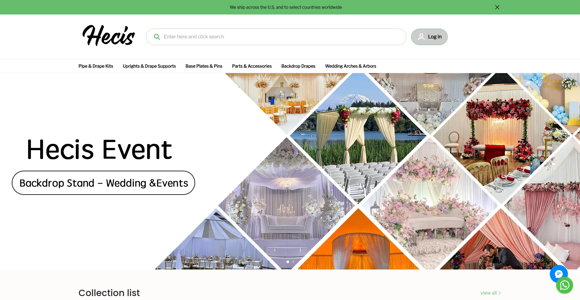 Website screenshot of Hecisevent.com