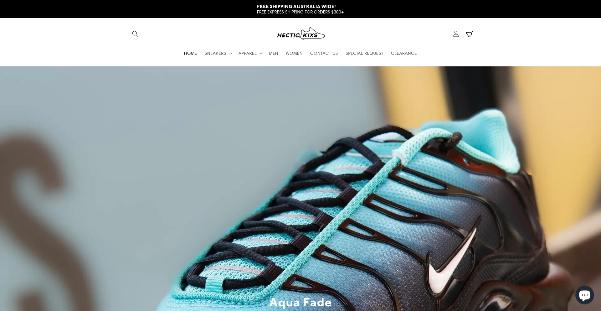 Website screenshot of Hectickixs.com.au