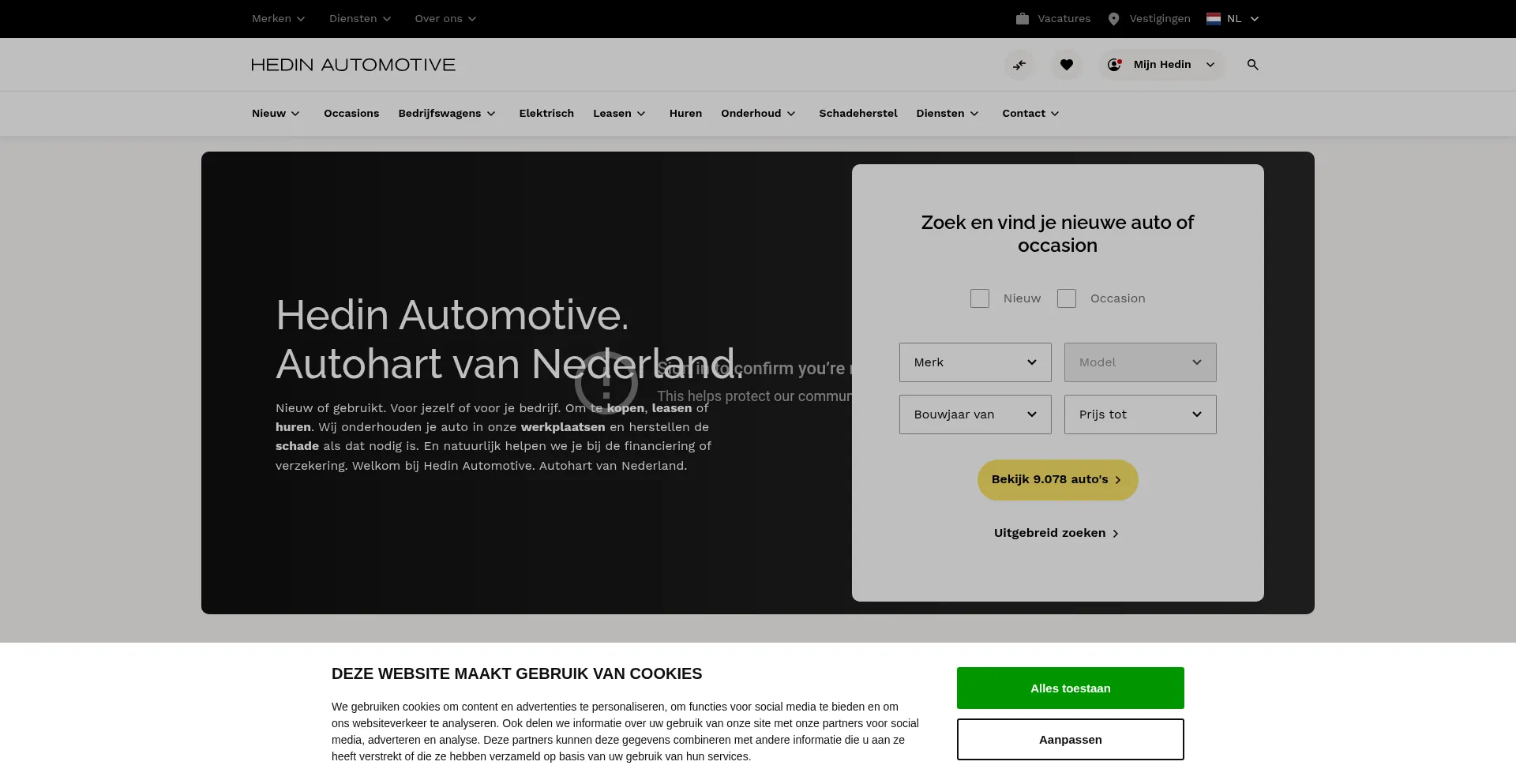Hedinautomotive.nl Screenshot
