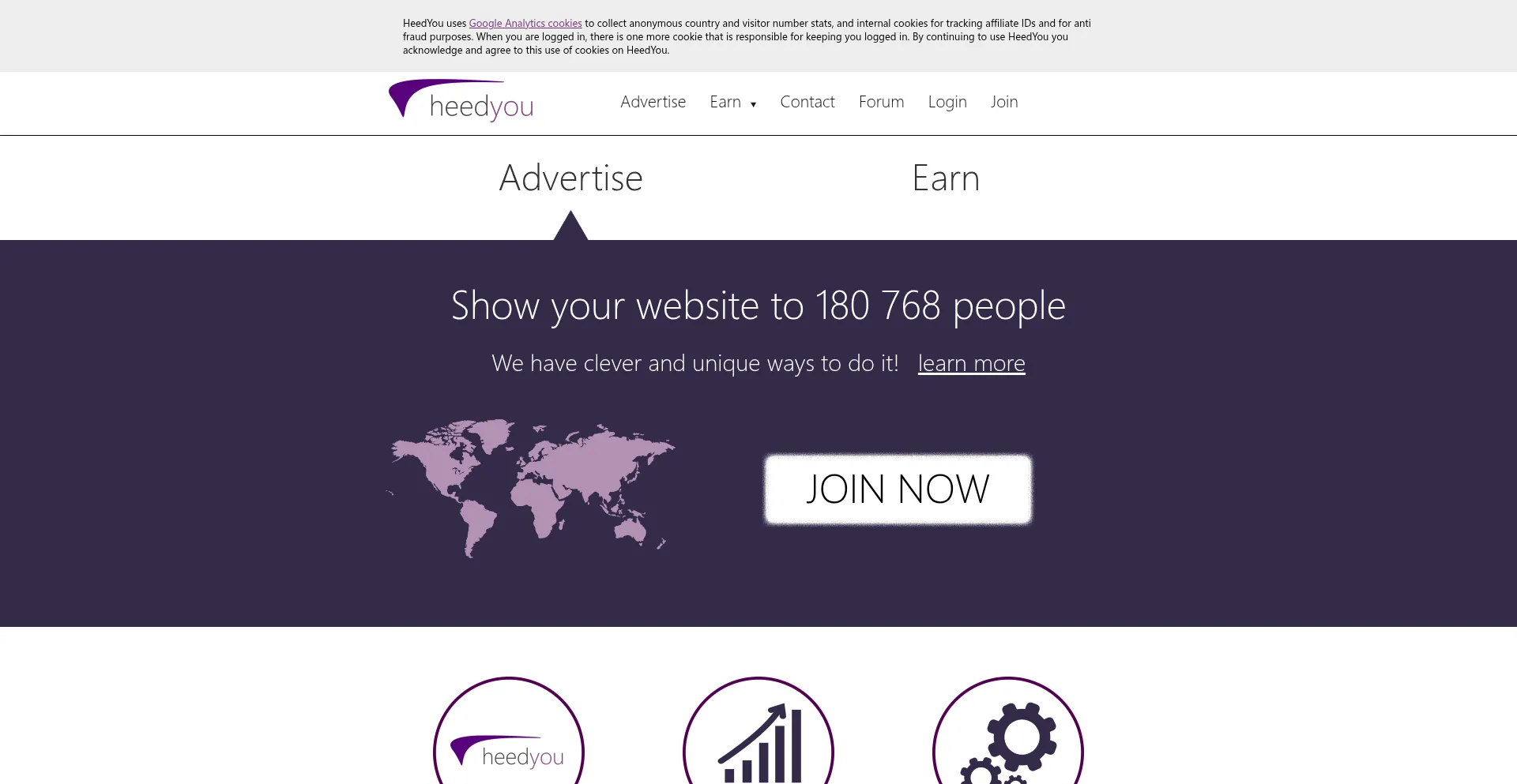 Website screenshot of Heedyou.com