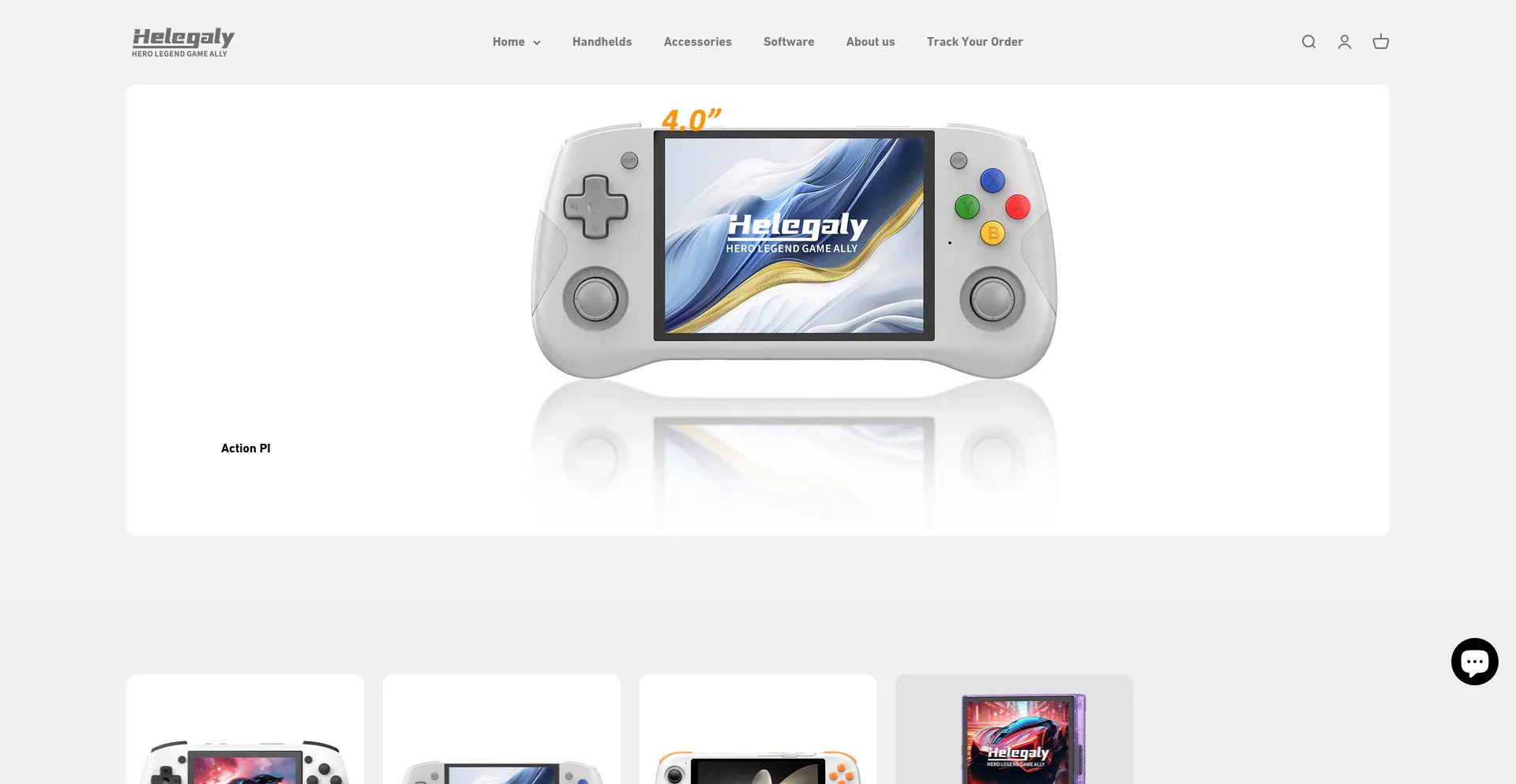 Website screenshot of Helegaly.com