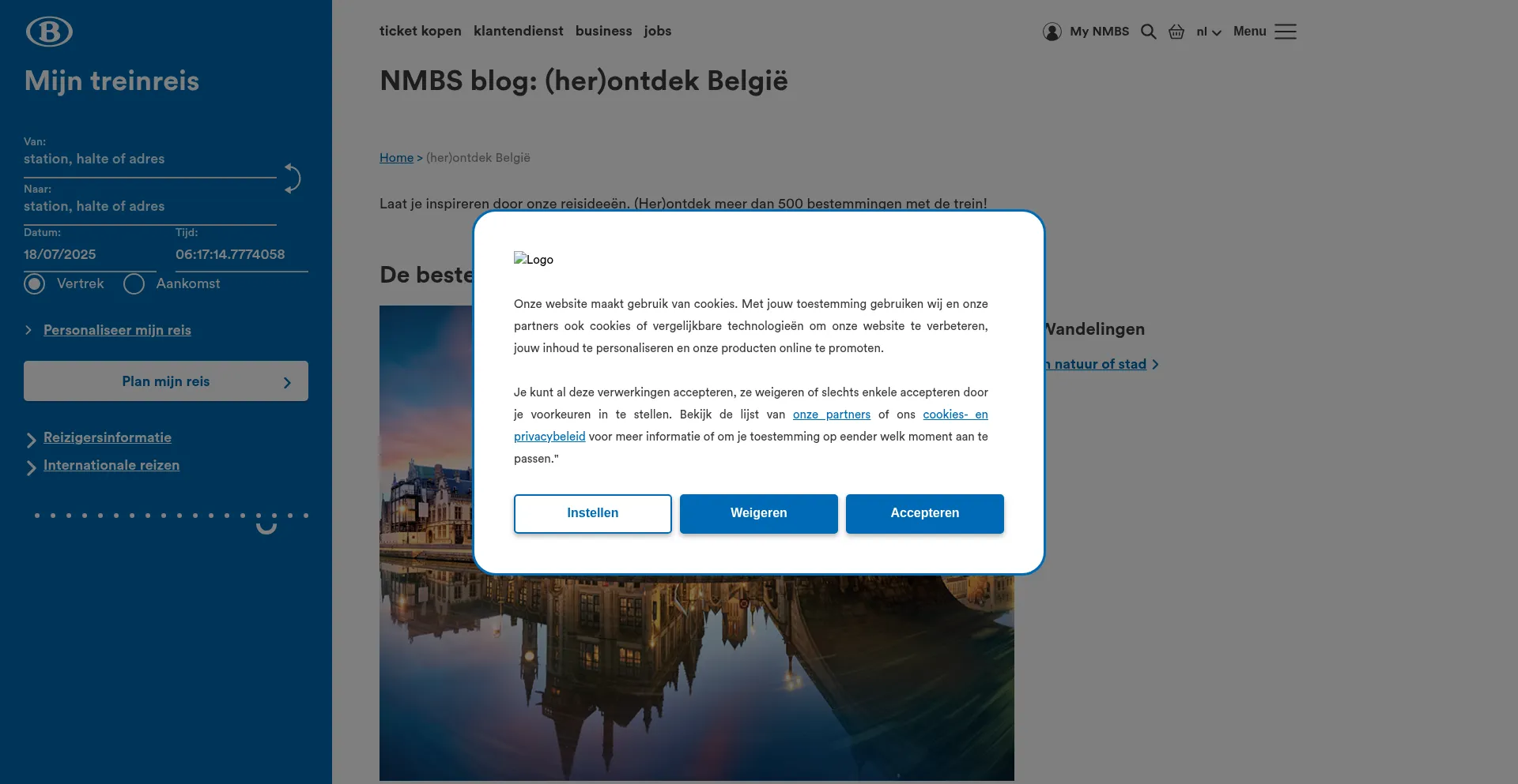 Website screenshot of Hello-belgium.be