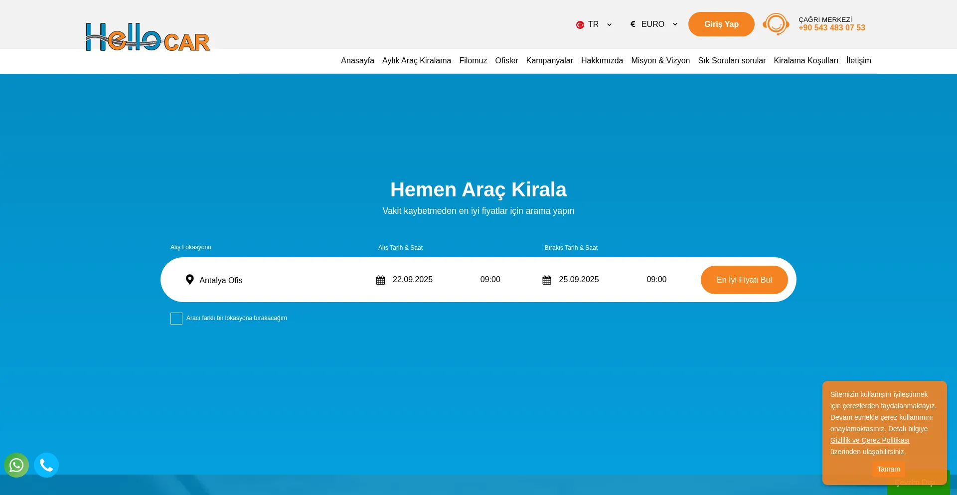 Hellocarrental.com Screenshot