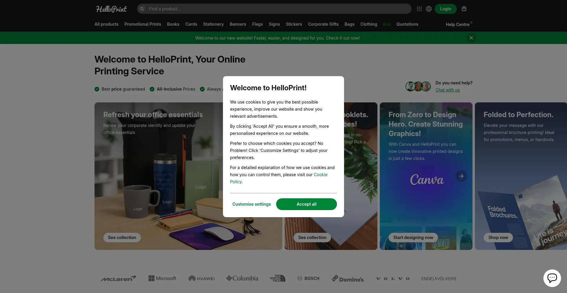 Helloprint.co.uk Screenshot