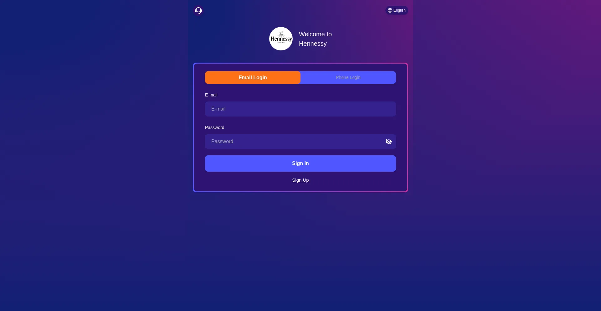 Website screenshot of Hennessy-usd.com