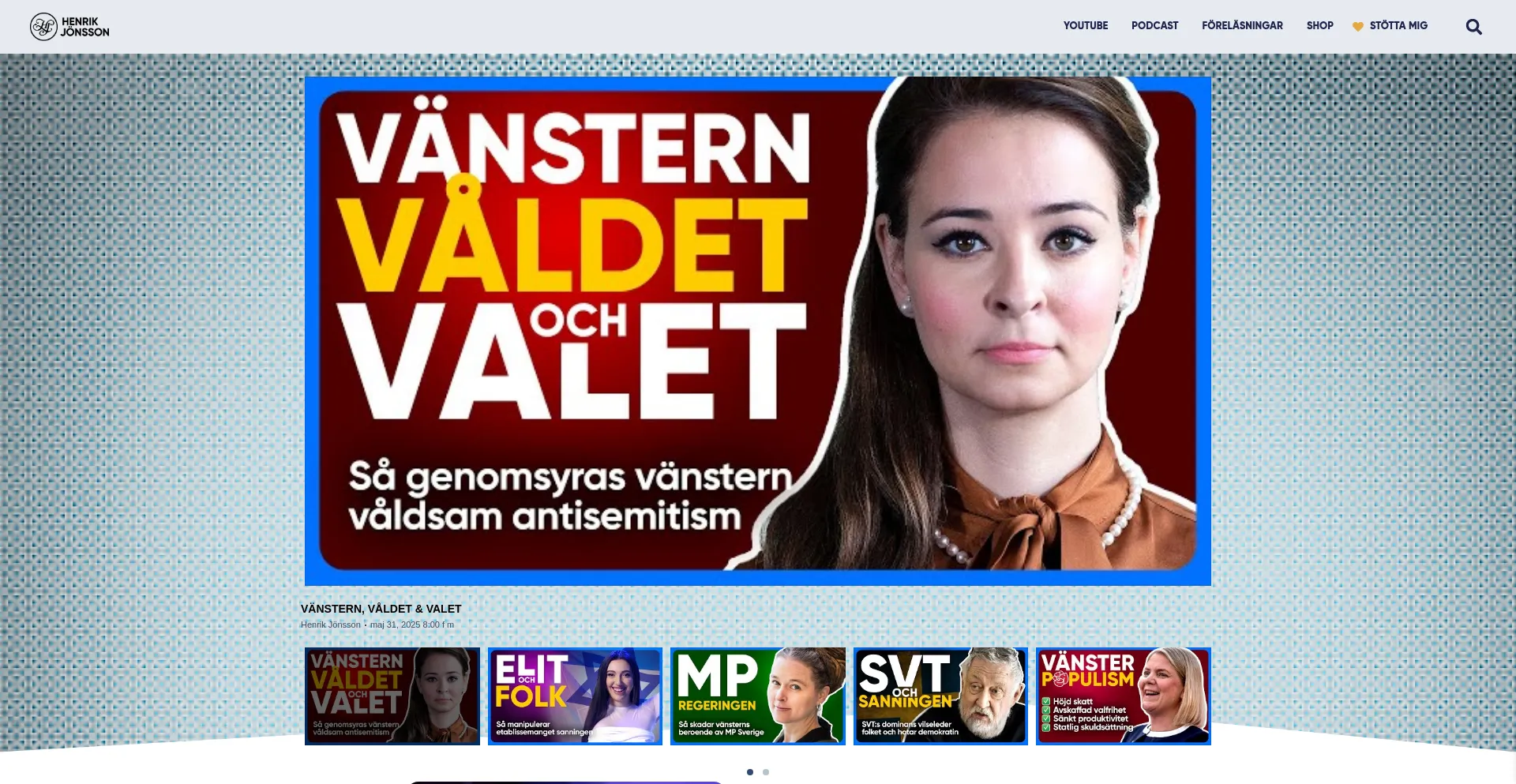 Website screenshot of Henrikjonsson.com