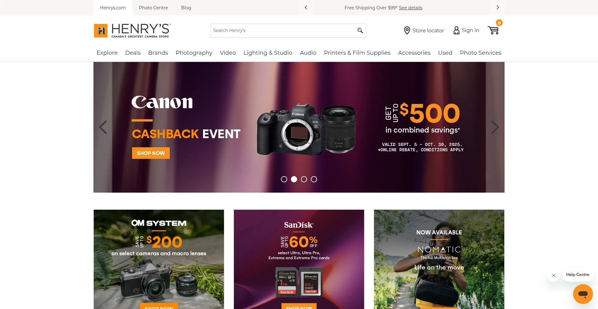 Henrys.com Screenshot