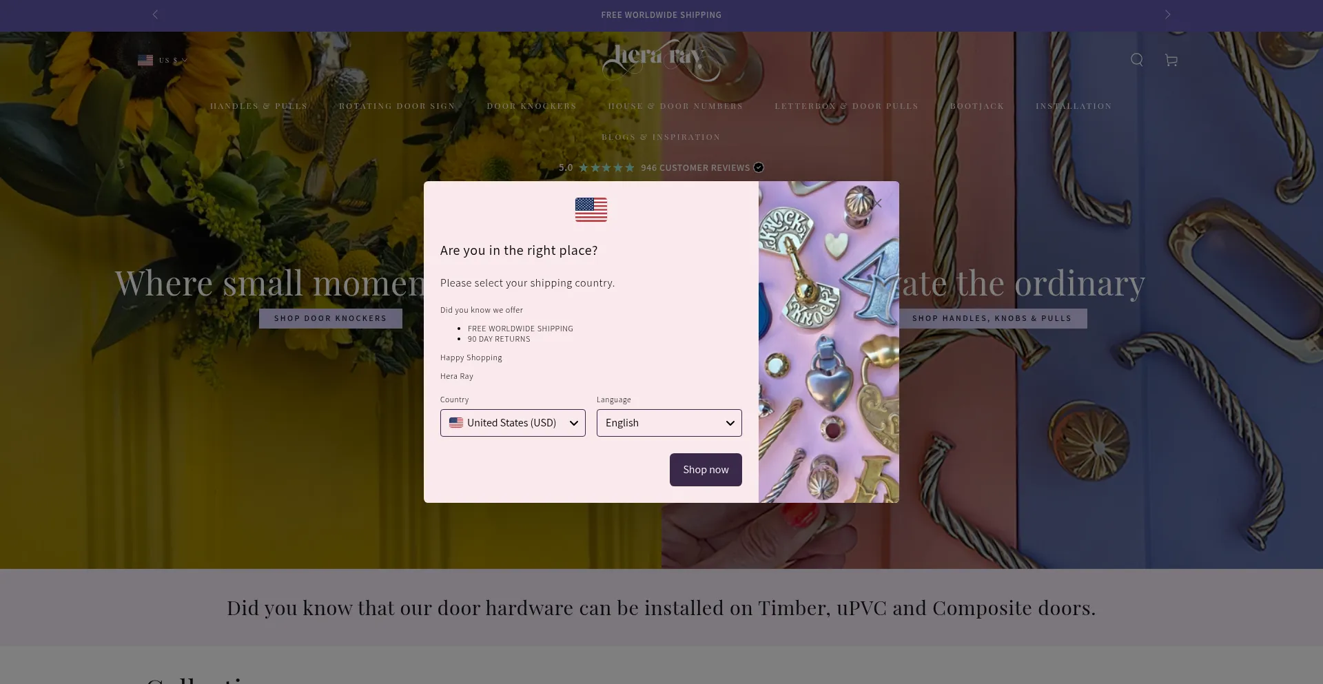 Website screenshot of Heraray.com