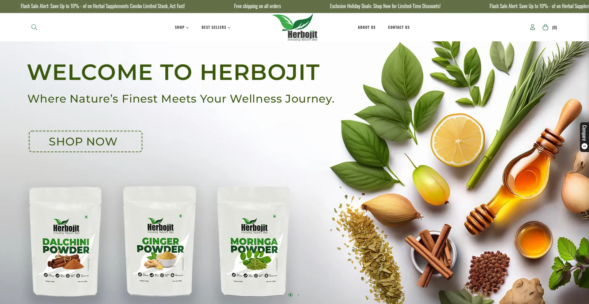Website screenshot of Herbojit.com