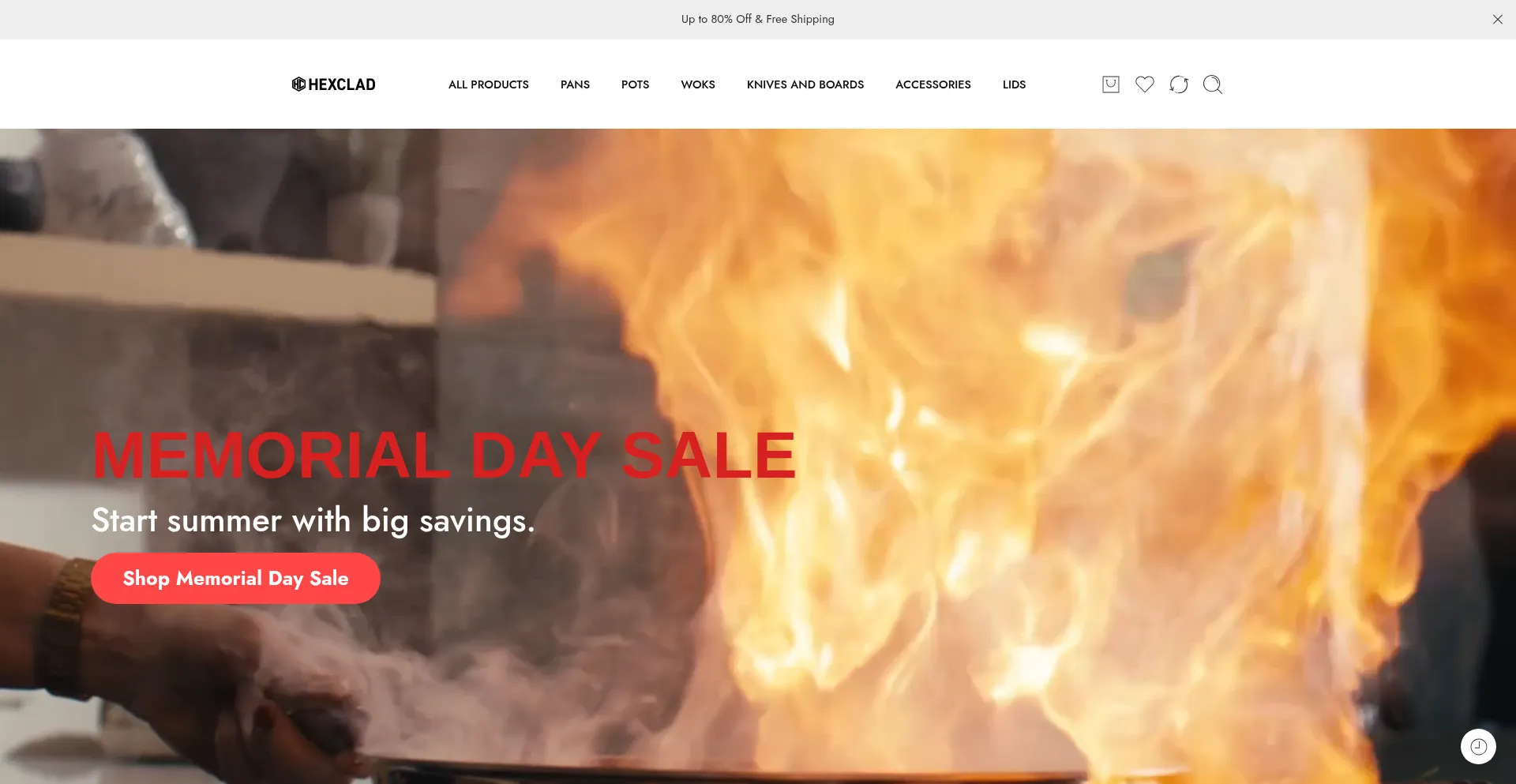 Website screenshot of Hexcladchef.com