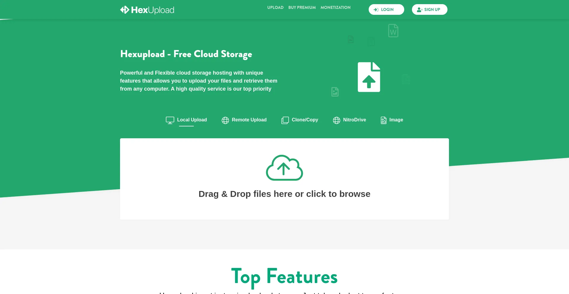 Website screenshot of Hexload.com