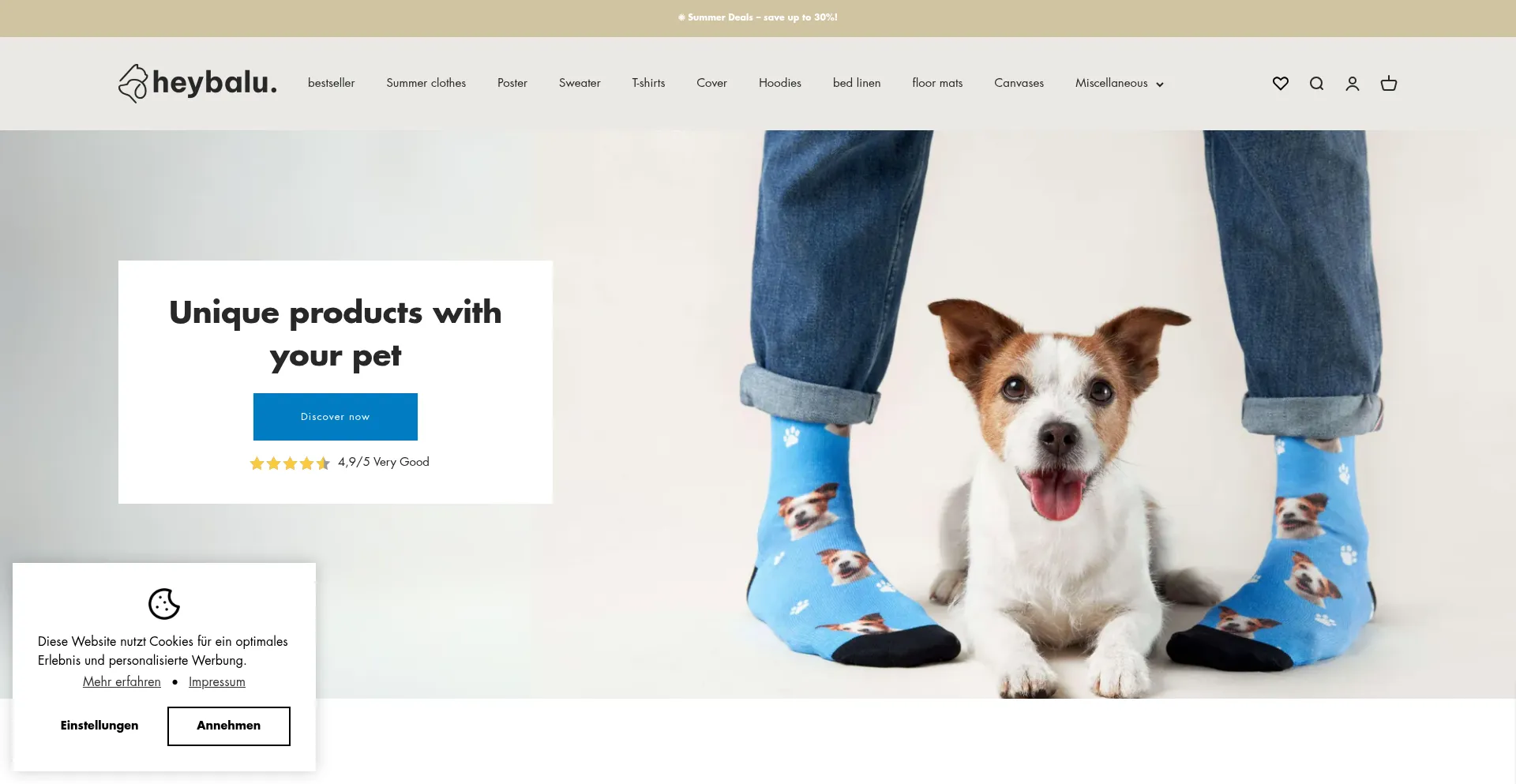 Website screenshot of Heybalu.com