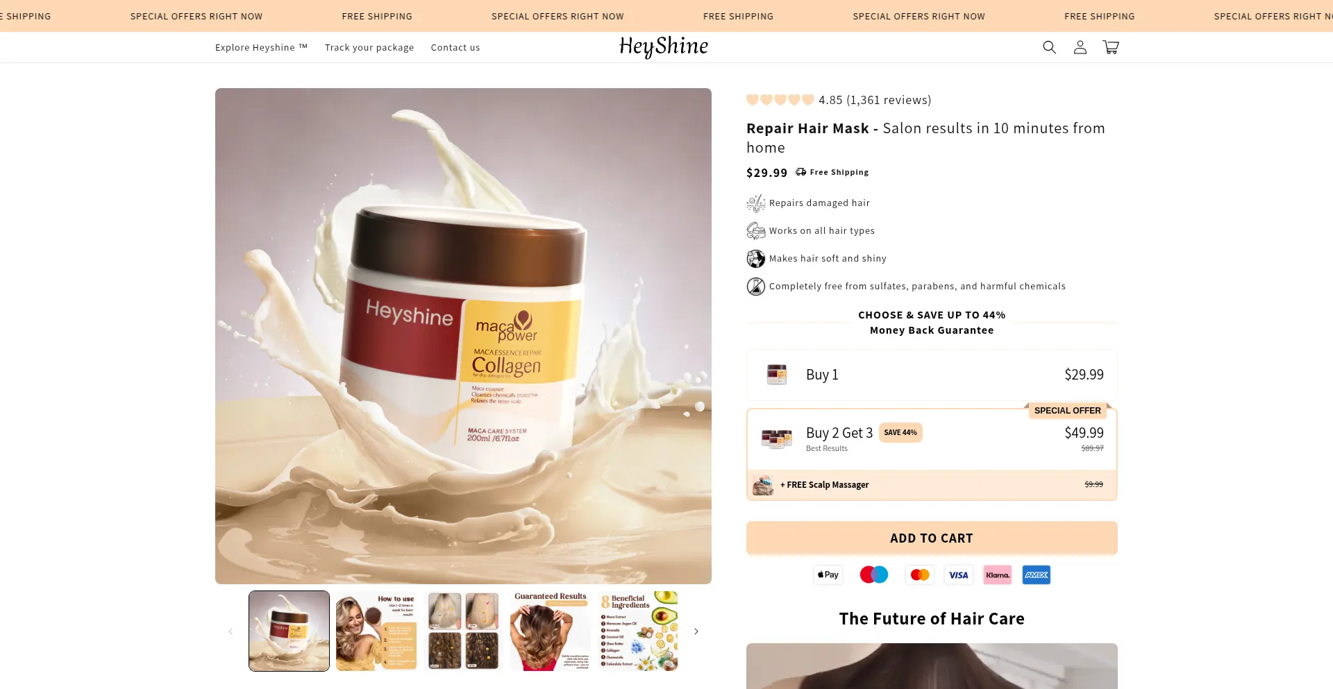 Heyshine.se Screenshot