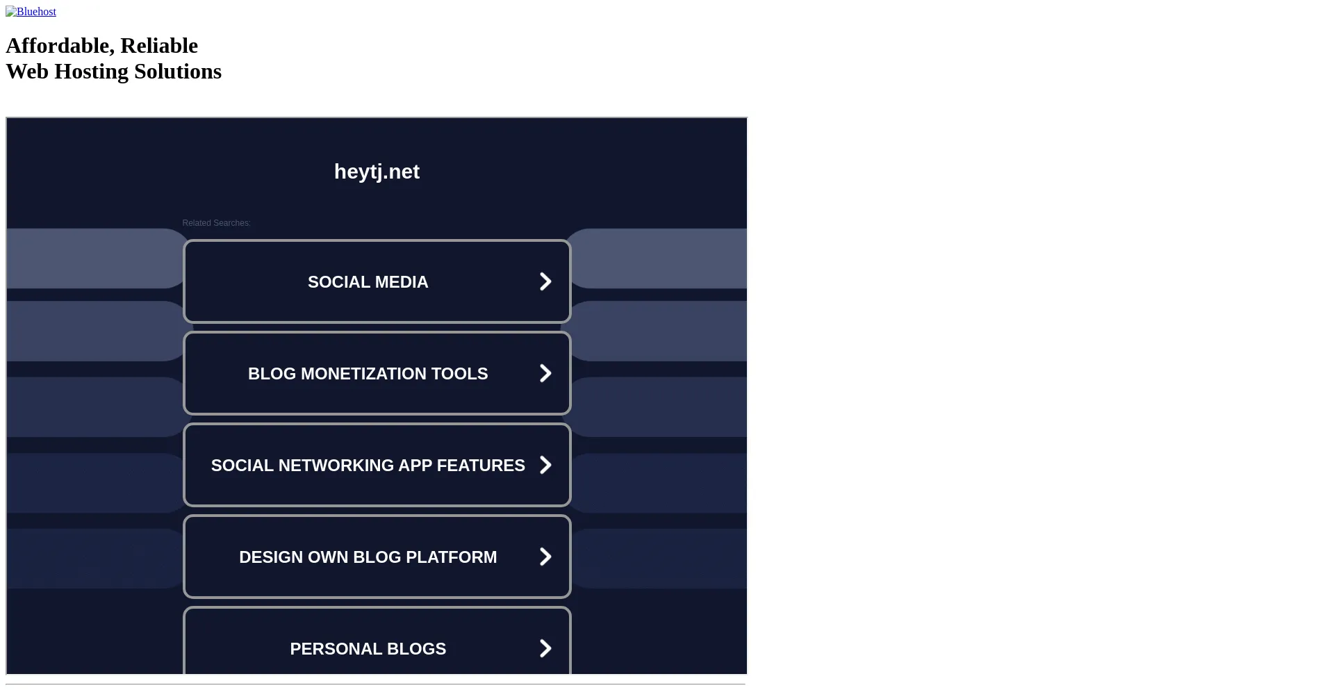 Website screenshot of Heytj.net
