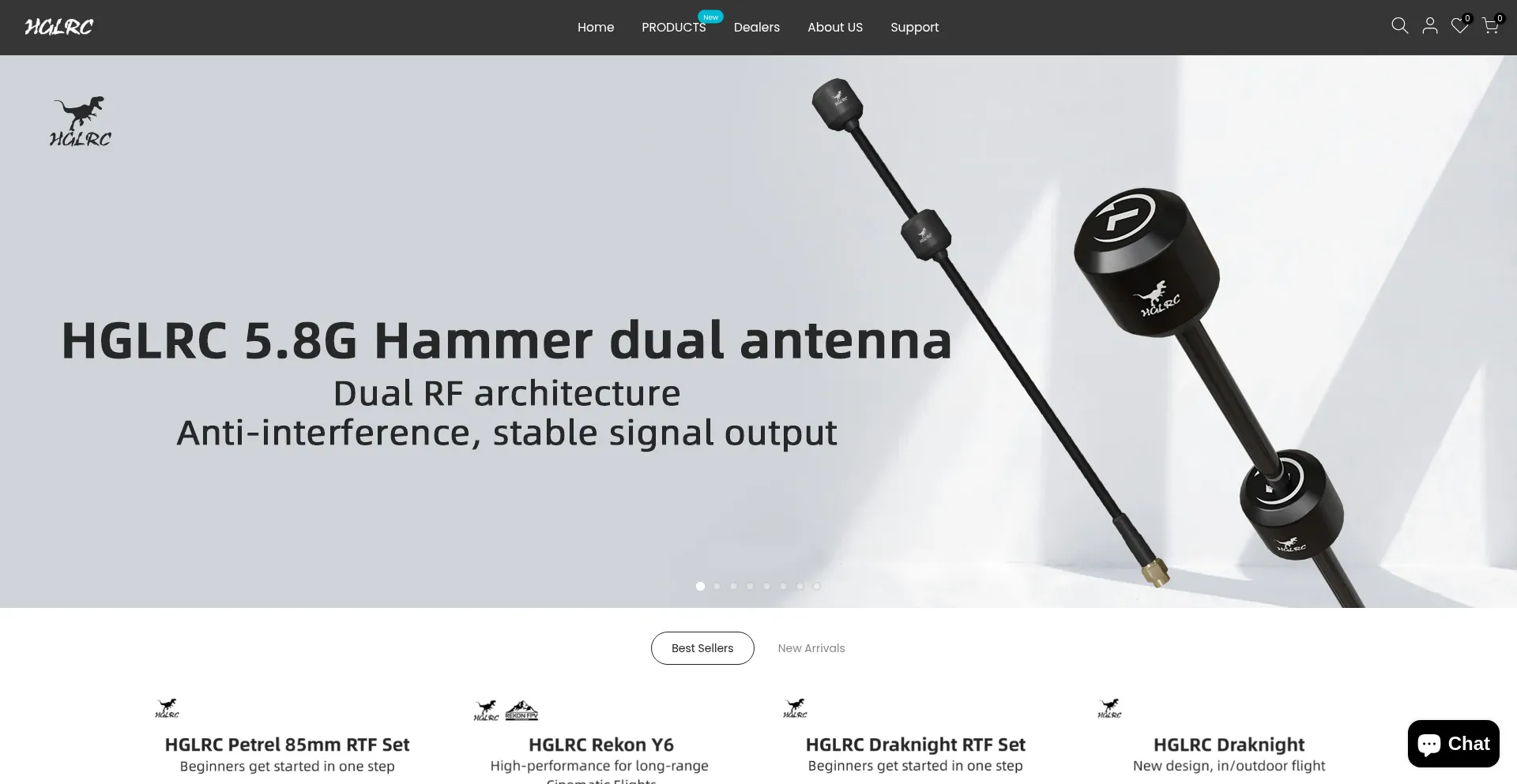 Website screenshot of Hglrc.com