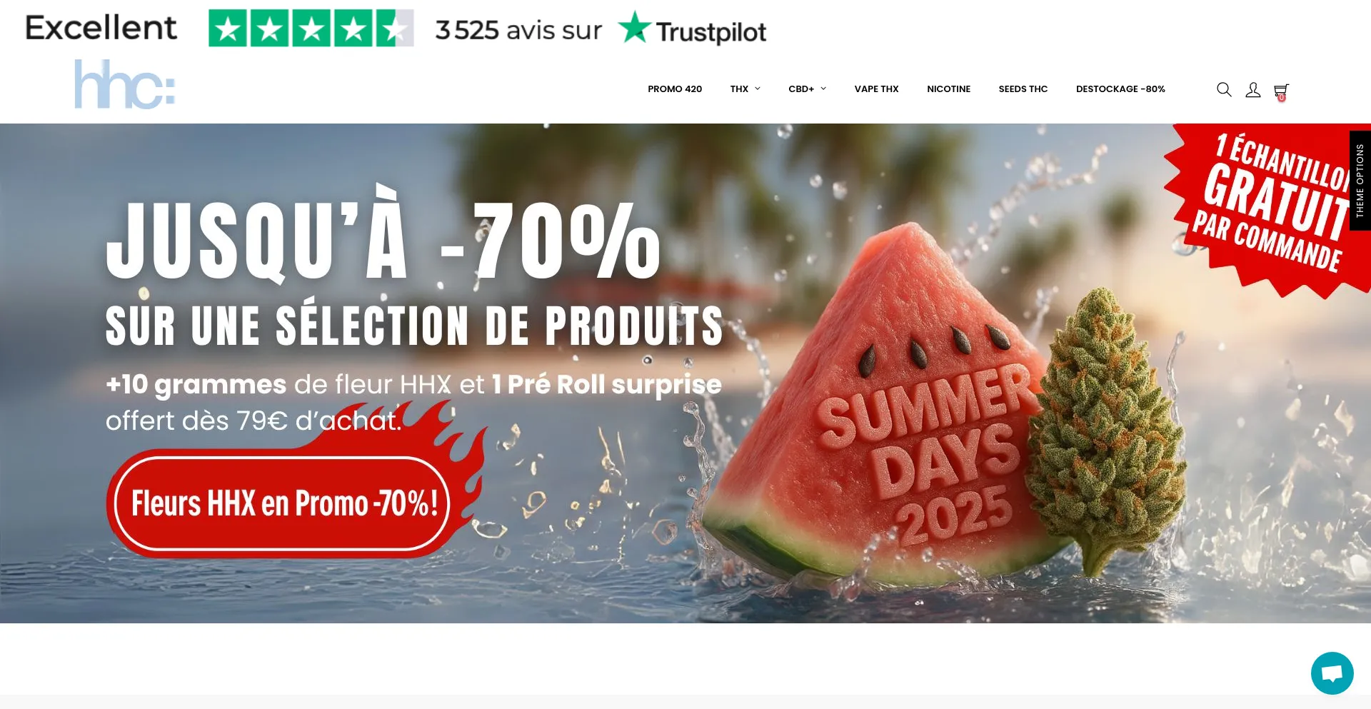 Website screenshot of Hhc.fr