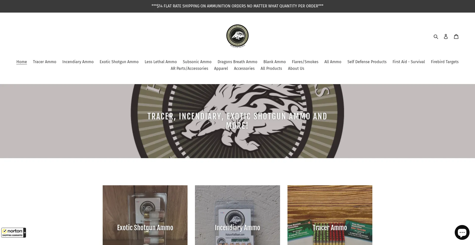 Website screenshot of Hickoryflatboars.com