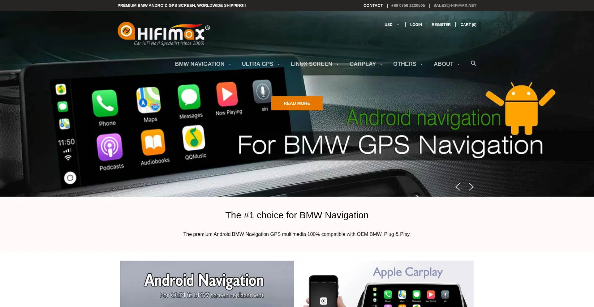 Website screenshot of Hifimaxnavi.com