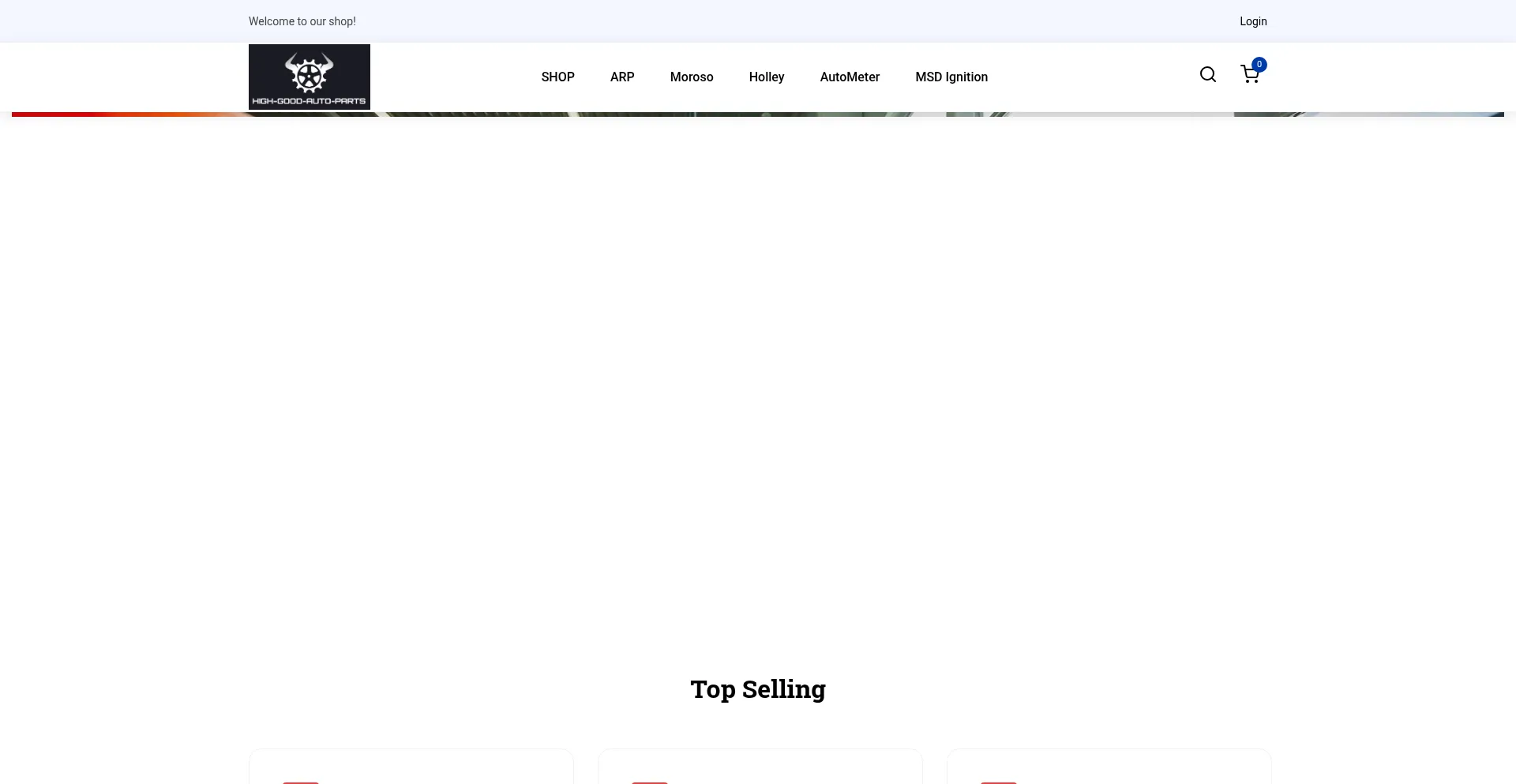 Website screenshot of High-good-auto-parts.com