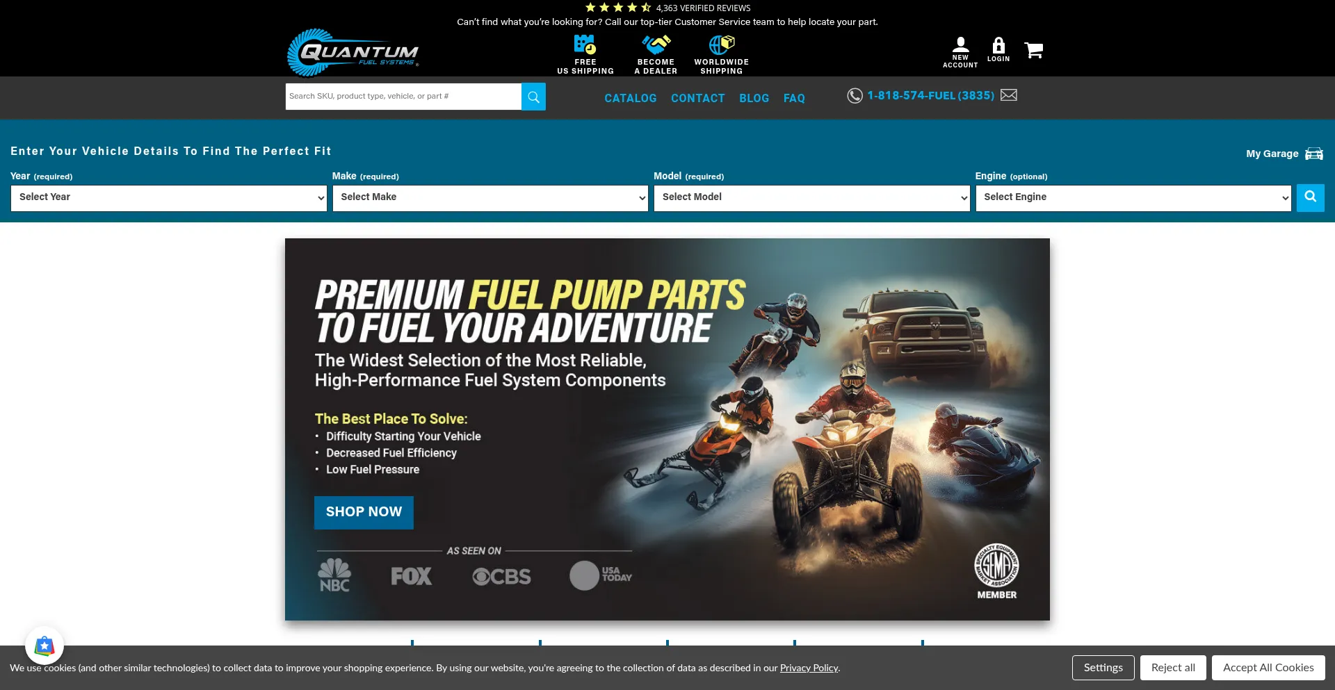 Website screenshot of Highflowfuel.com
