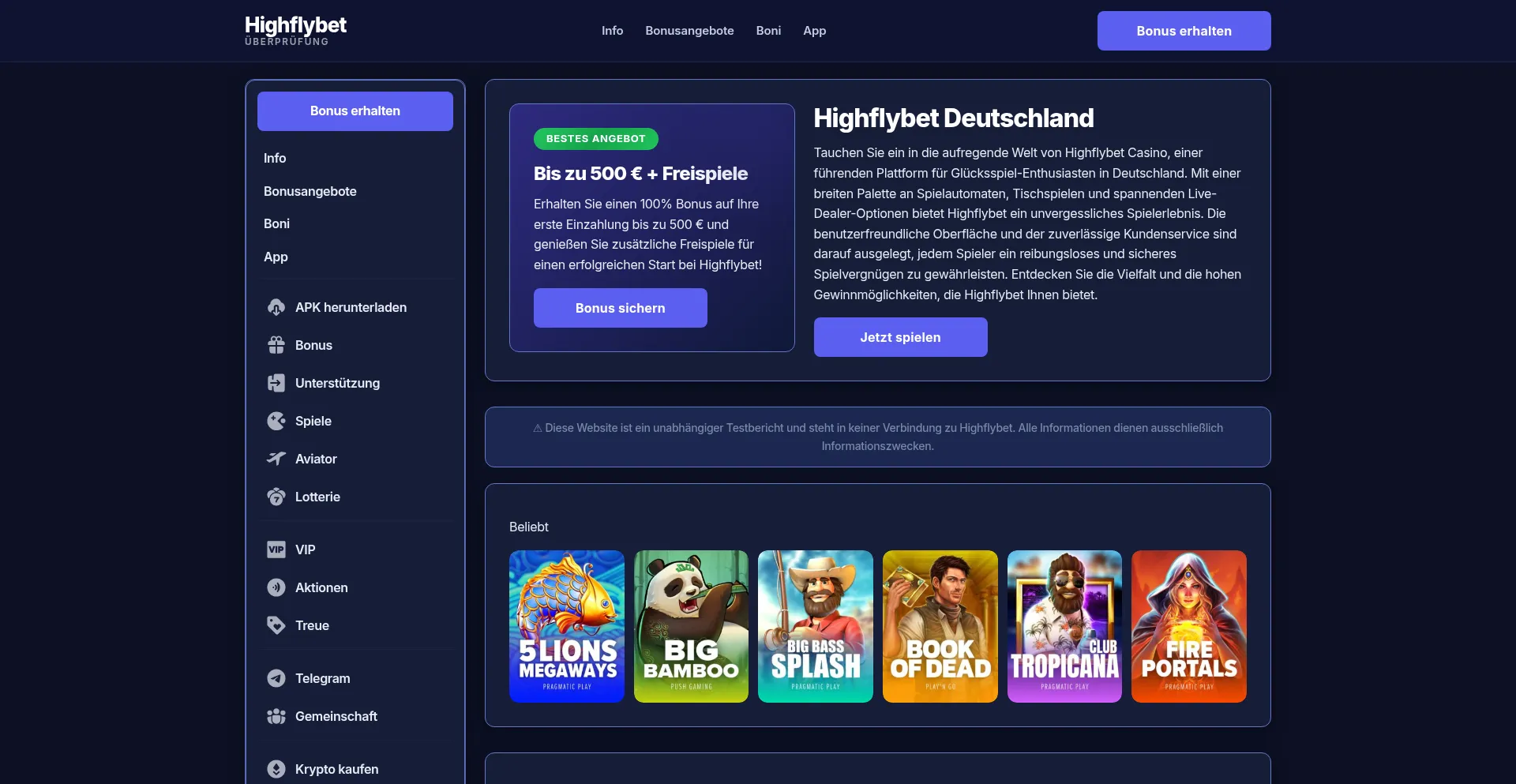 Highflybetdeutschland.com