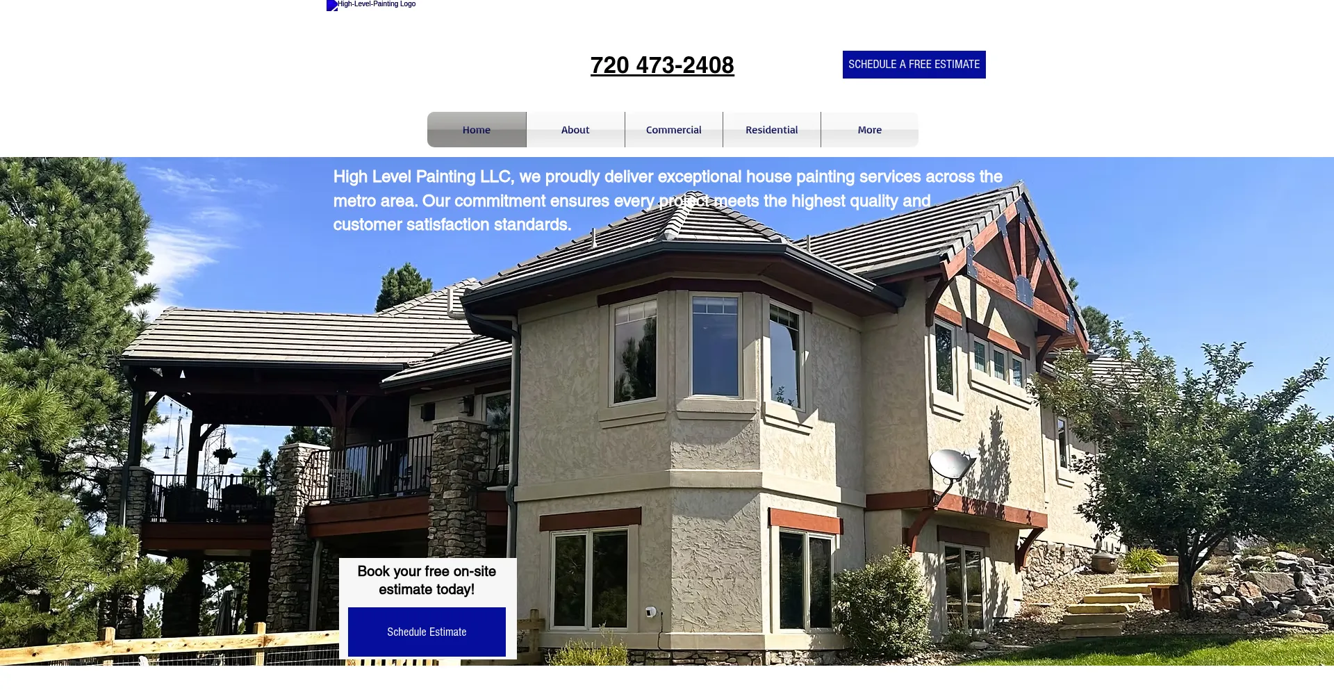 Website screenshot of Highlevelpaintingllc.com