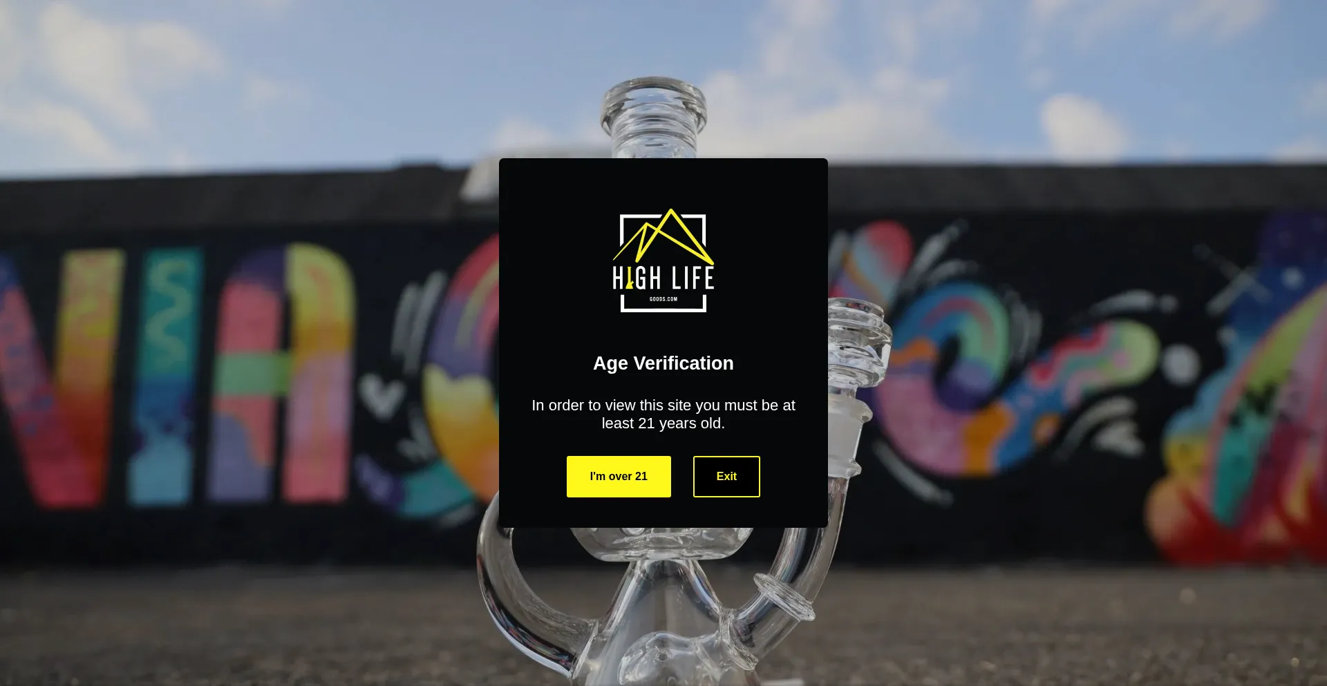 Website screenshot of Highlifegoods.com