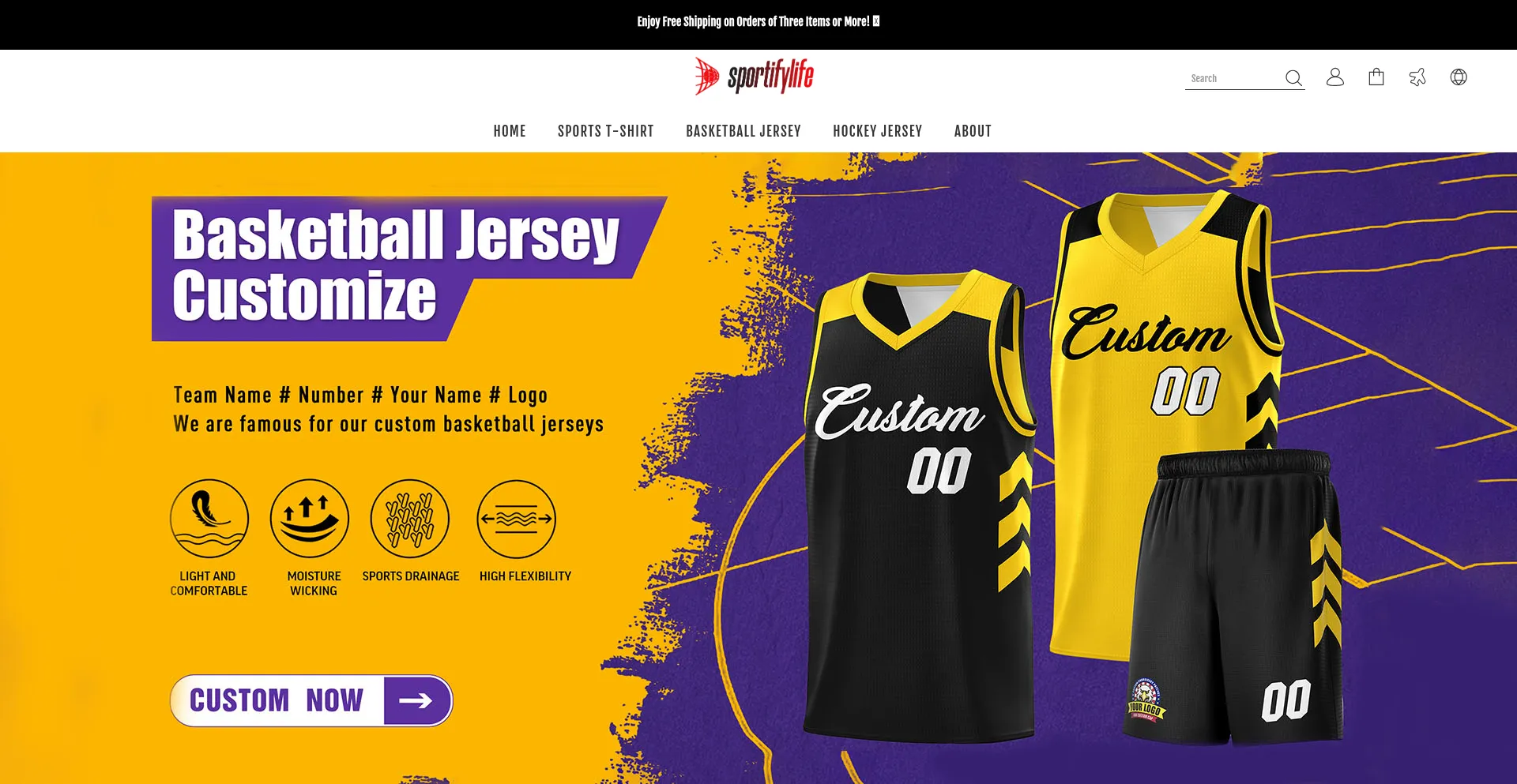 Website screenshot of Higojersey.com