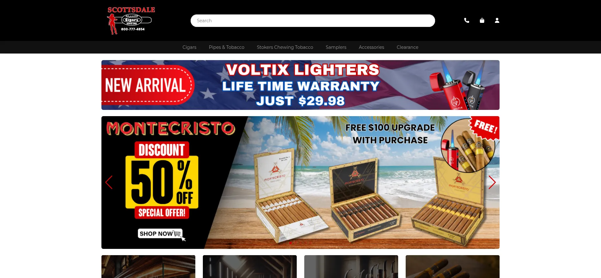 Website screenshot of Hilandscigars.com