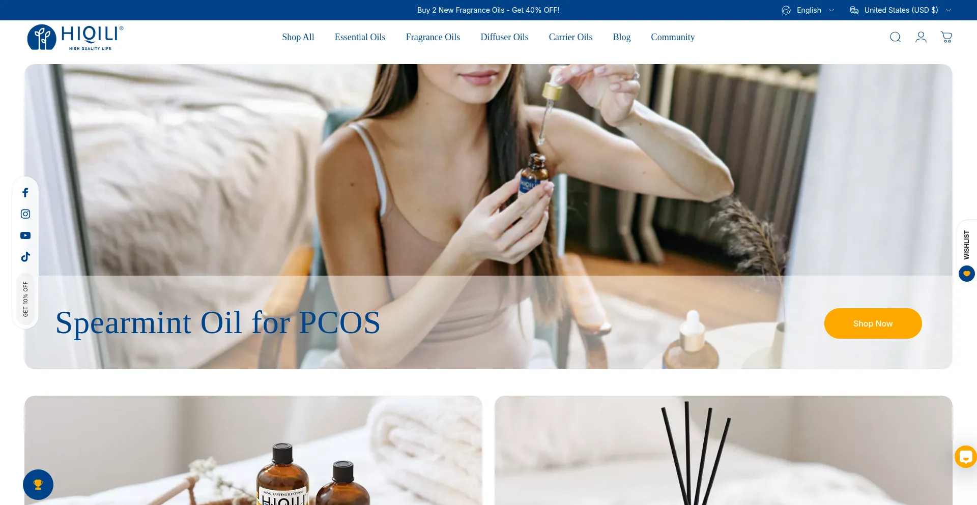 Website screenshot of Hiqili.com