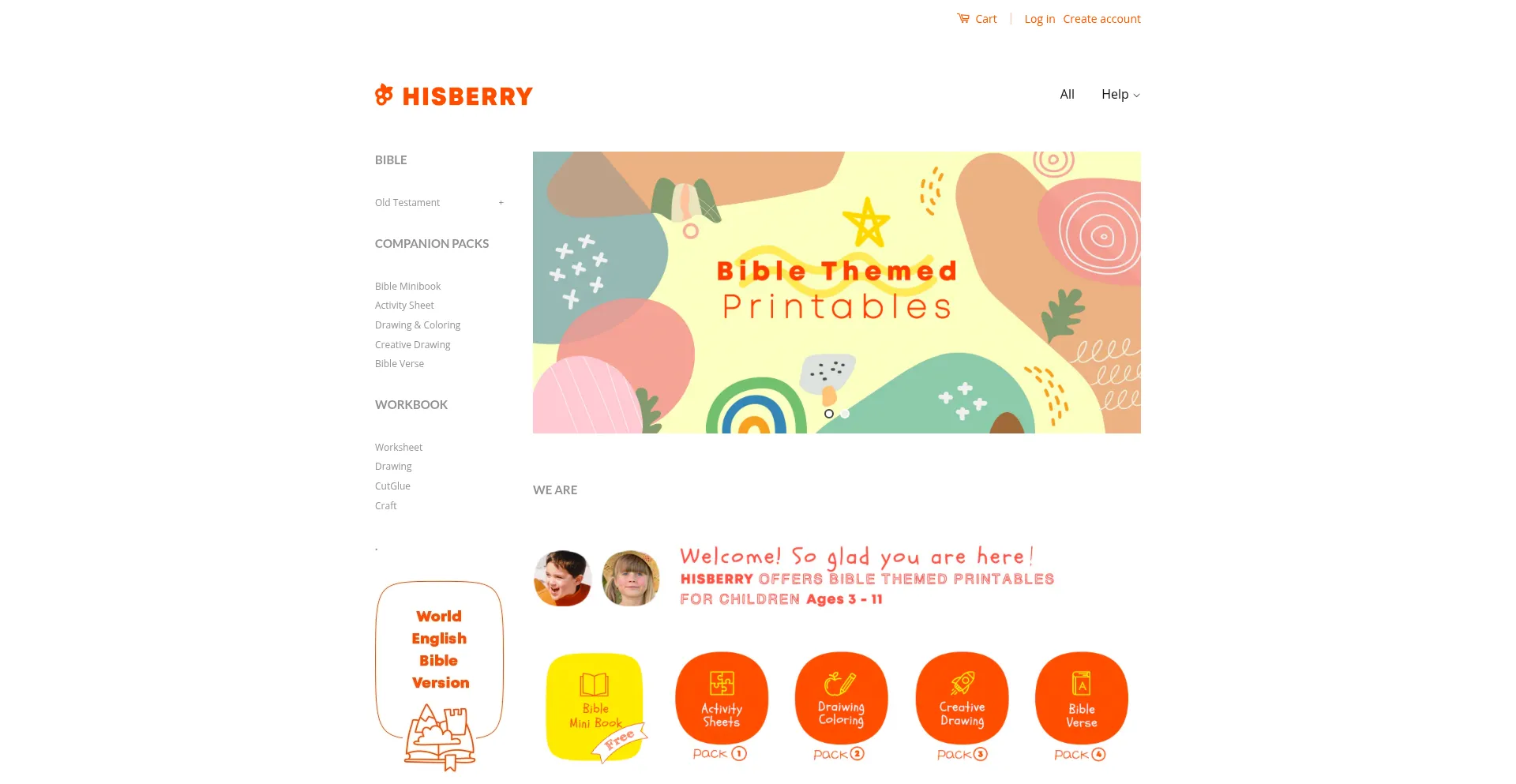 Website screenshot of Hisberry.com