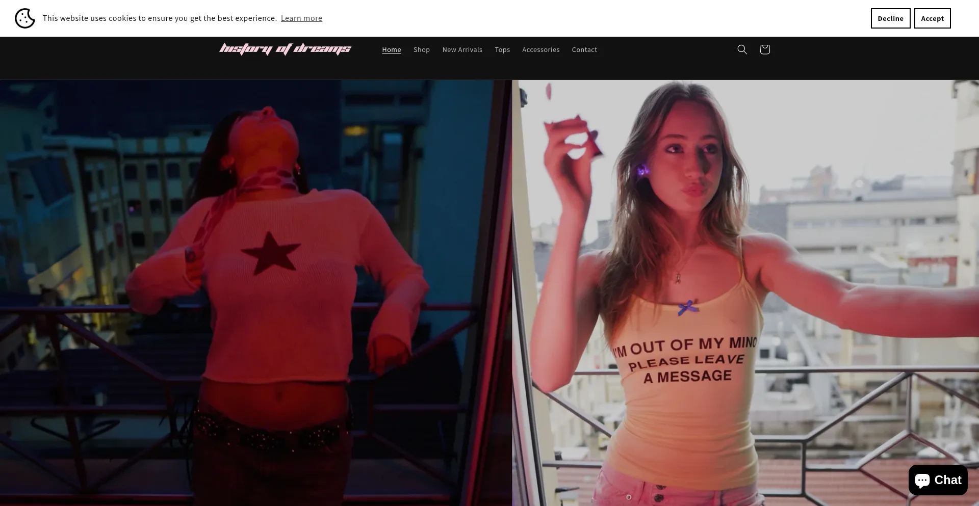 Website screenshot of Historyofdreams.com