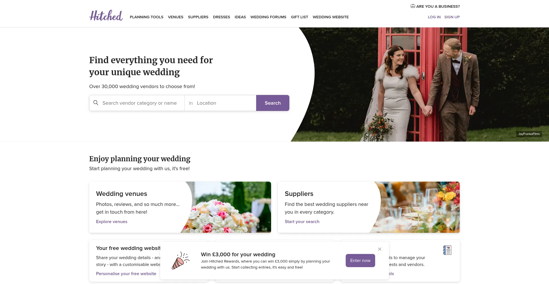 Hitched.co.uk Screenshot