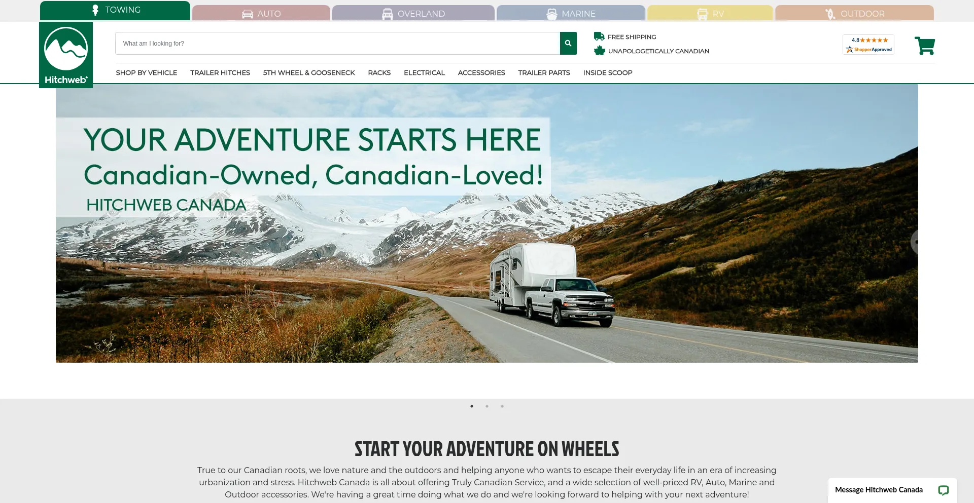 Website screenshot of Hitchweb.com