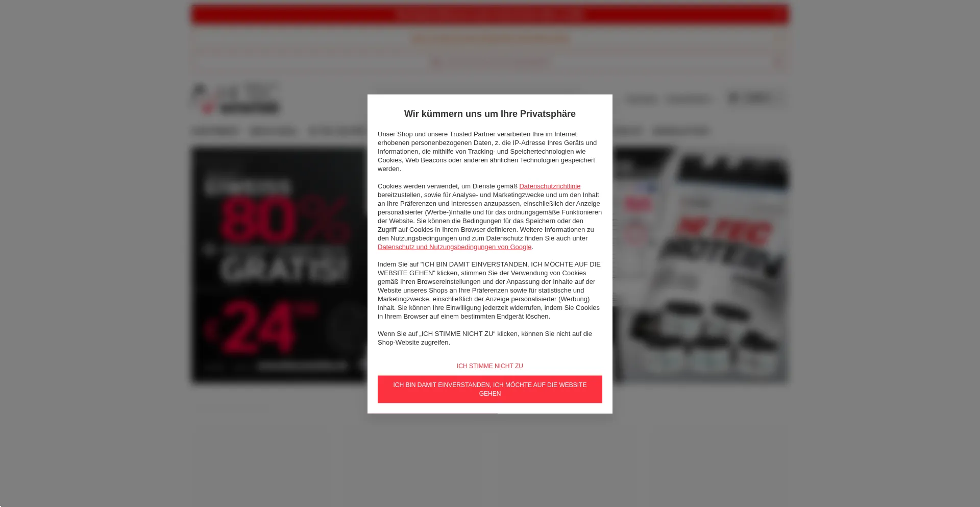 Website screenshot of Hitecnutrition.de